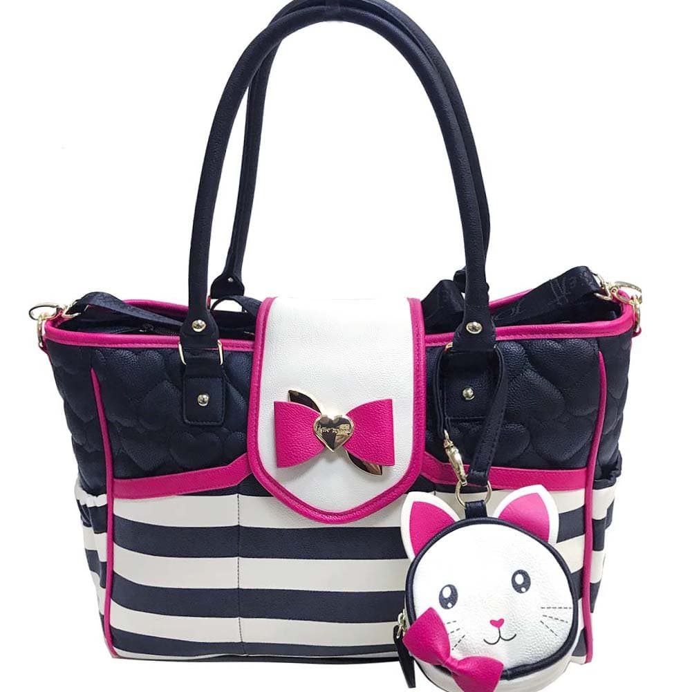Betsey Johnson Flap Over Stripes Diaper Bag