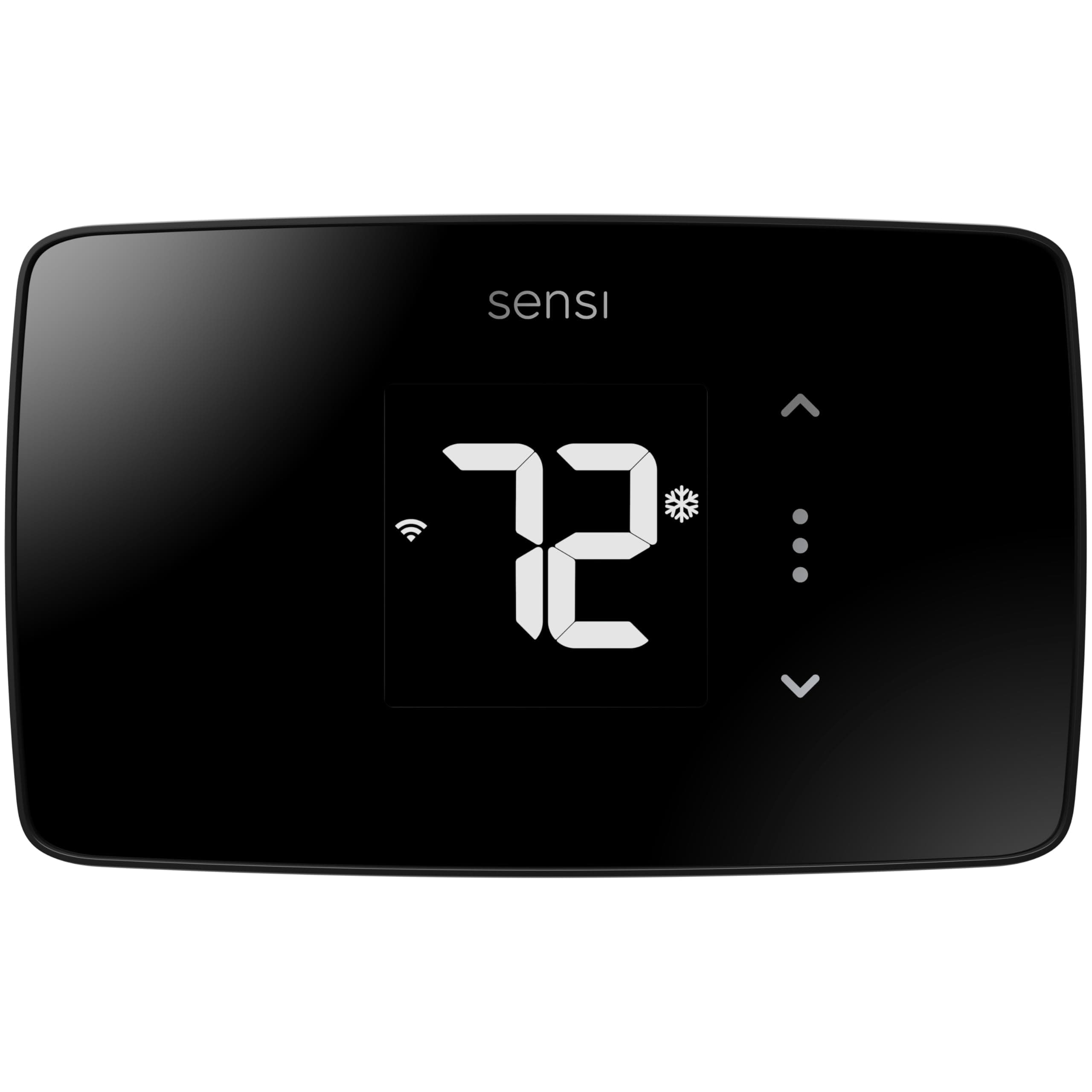 Sensi Lite Smart Thermostat, Programmable, WiFi, Easy DIY, Works With Alexa, ENERGY STAR Certified, ST25, Most Systems C-Wire Not Required, C-Wire needed with Heat/Cool Only & Heat Pump System – Black