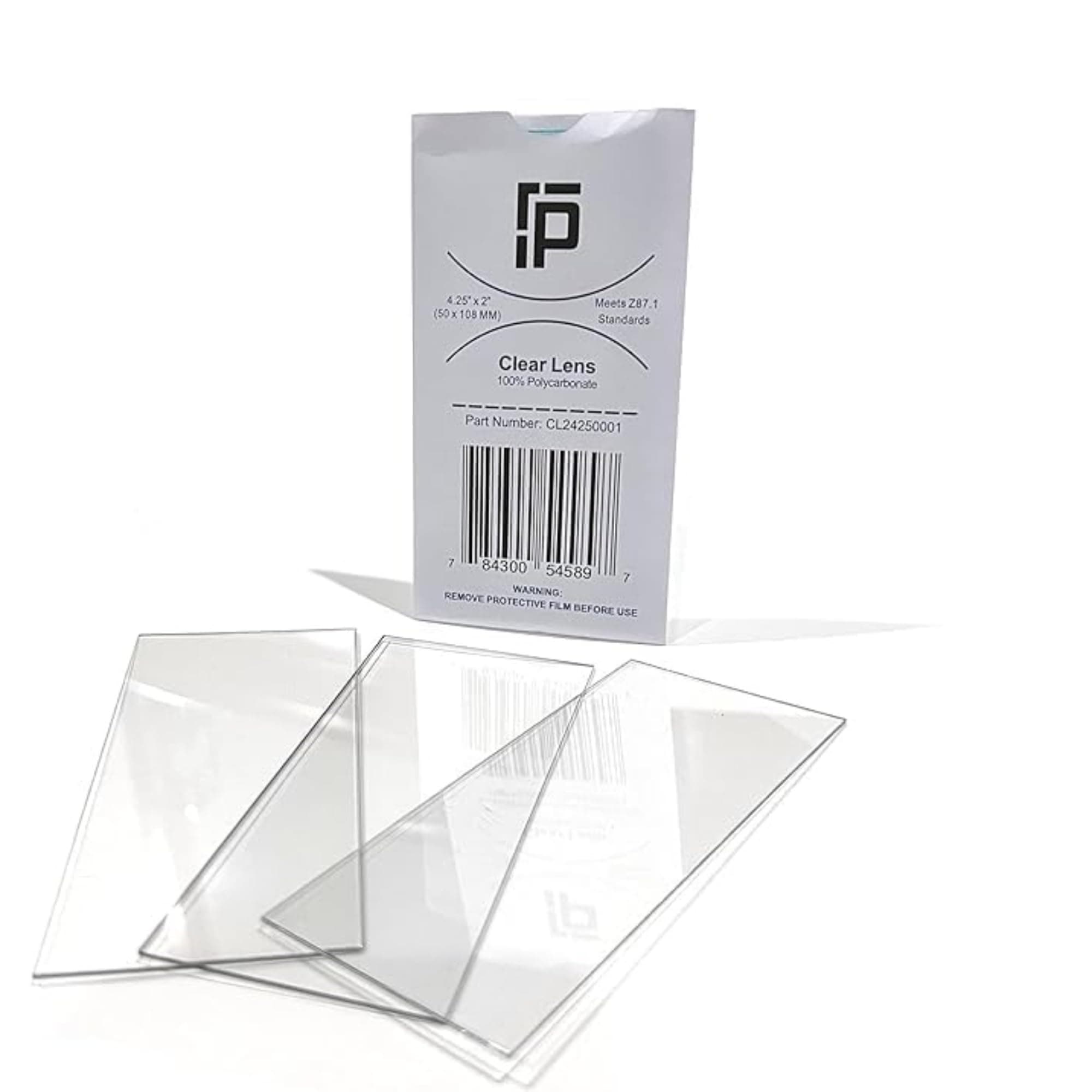 10 Pack of 2x4.25 Clear Welding Lenses, Replacement Clear Welding Lens 2x4 1/4, Welding Hood Clear Lenses, Top Protection For Welding Lens And Eyes, Lightweight, 0.04" Thick