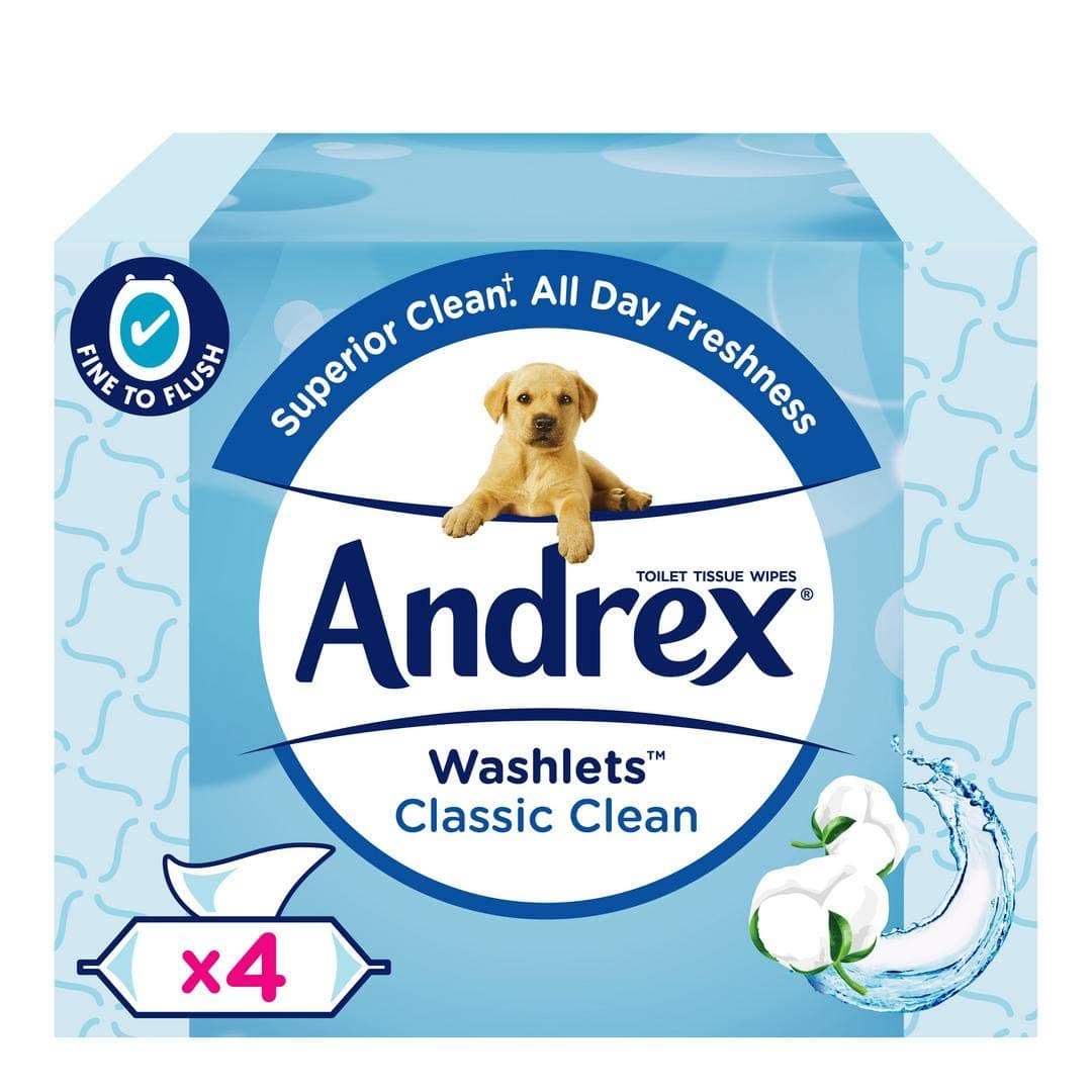 Andrex Classic Clean Washlets, 4 x 40 wipes