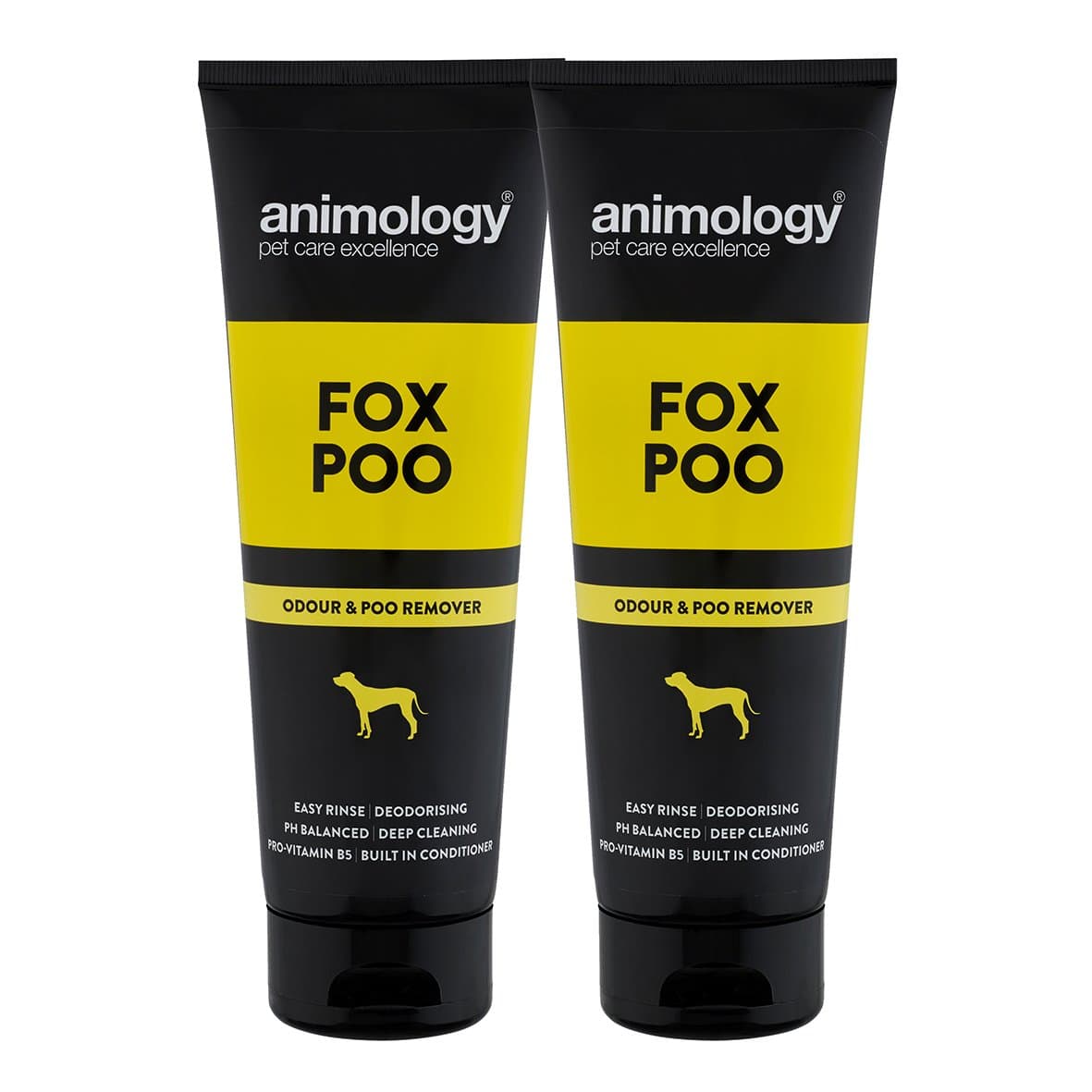 AnimologyFox Poo Deodorising Dog Shampoo, Twin Pack, 250ml