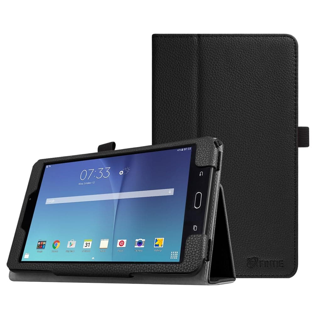 Fintie Folio Case for Samsung Galaxy Tab E 8.0 (Model SM-T378/T375/T377), Premium PU Leather Slim Fit Smart Stand Cover, Black