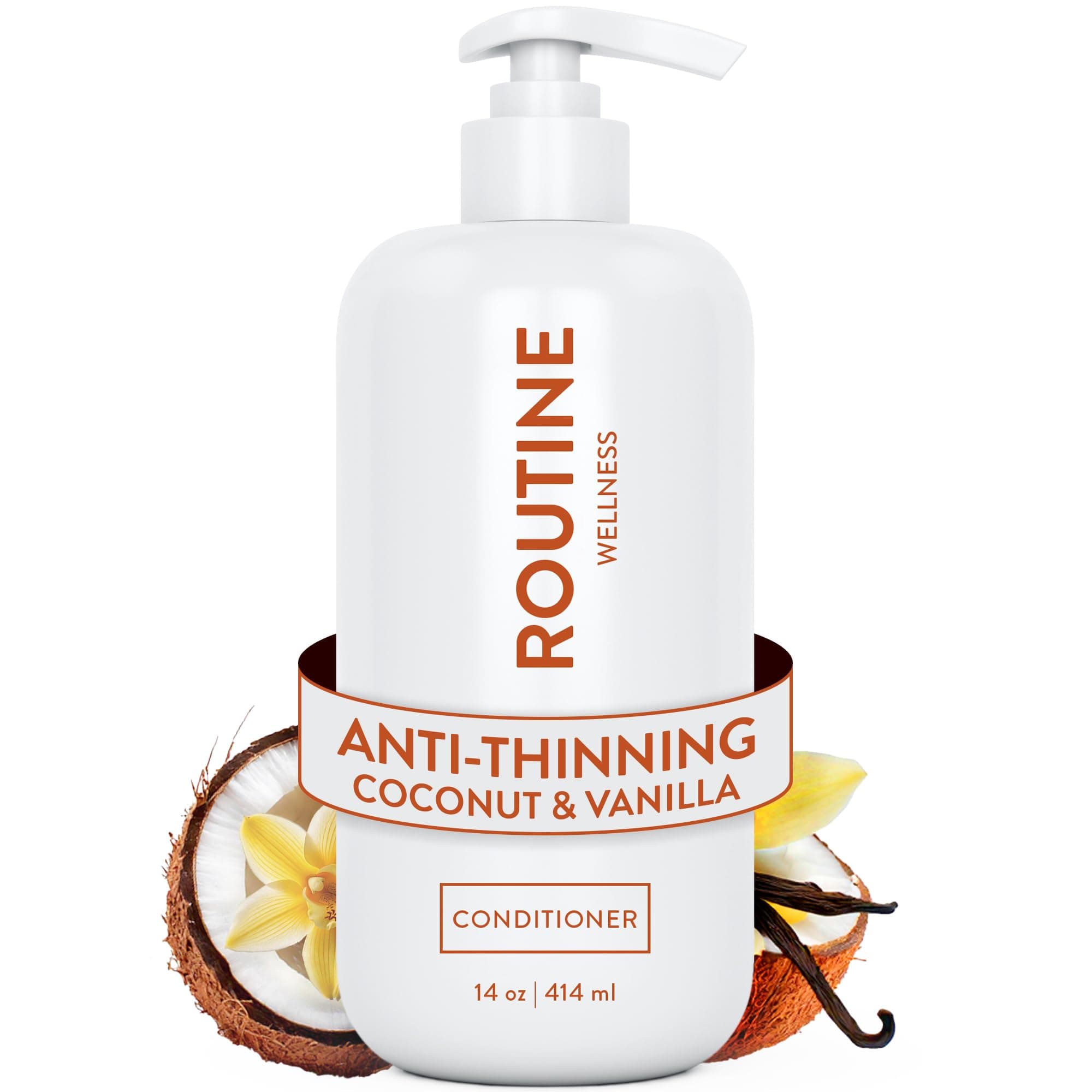 Anti-Thinning Deep Conditioner for Thinning Hair to Reduce Breakage - CLINICALLY TESTED Formula with DHT Blockers Saw Palmetto, Nettle Oil - Coconut & Vanilla Conditioner