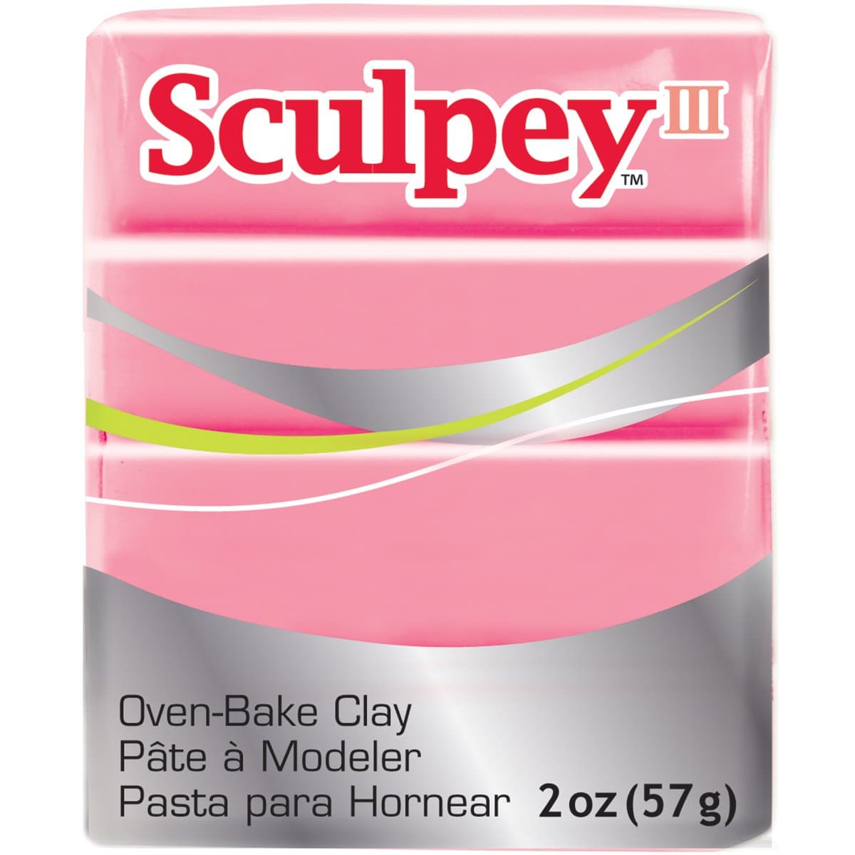 Sculpey III Polymer Clay 2oz-Hot Pink