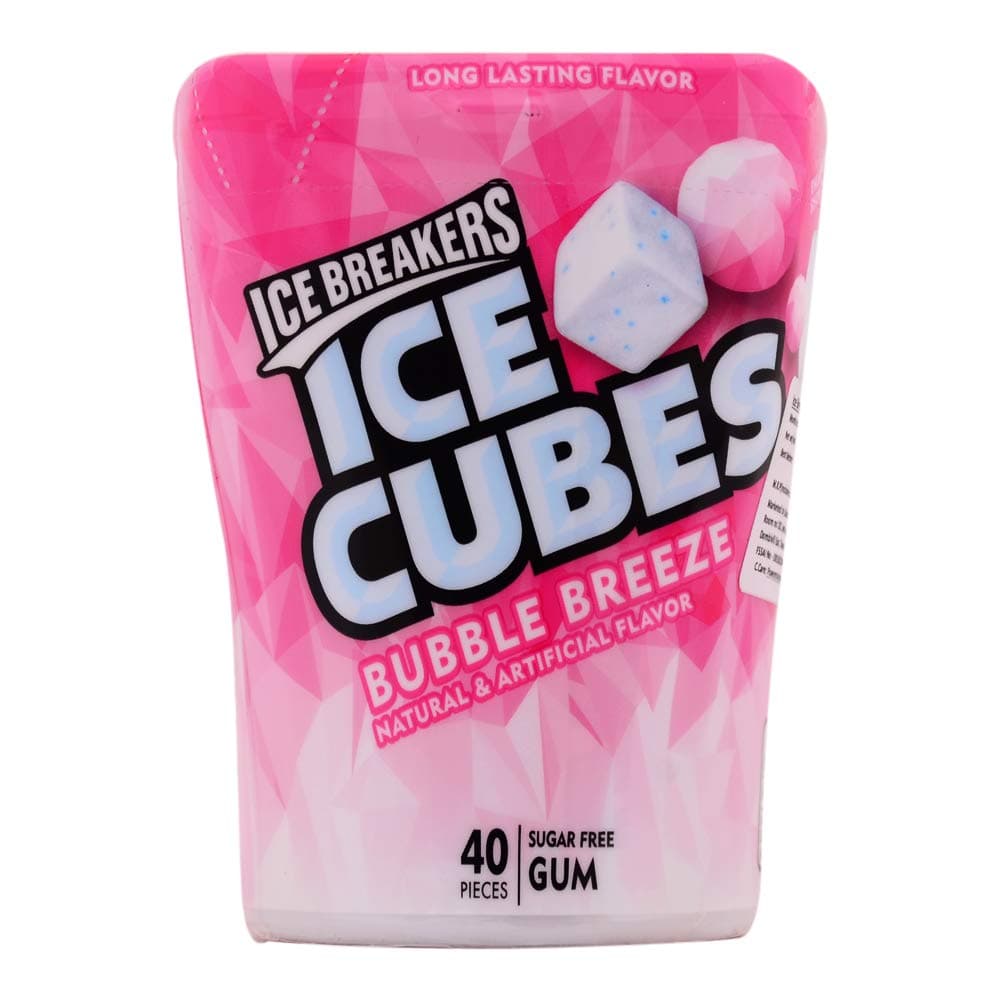 Ice Breakers Ice Cubes Sugar Free Gums - Bubble Breeze, 40 Pieces