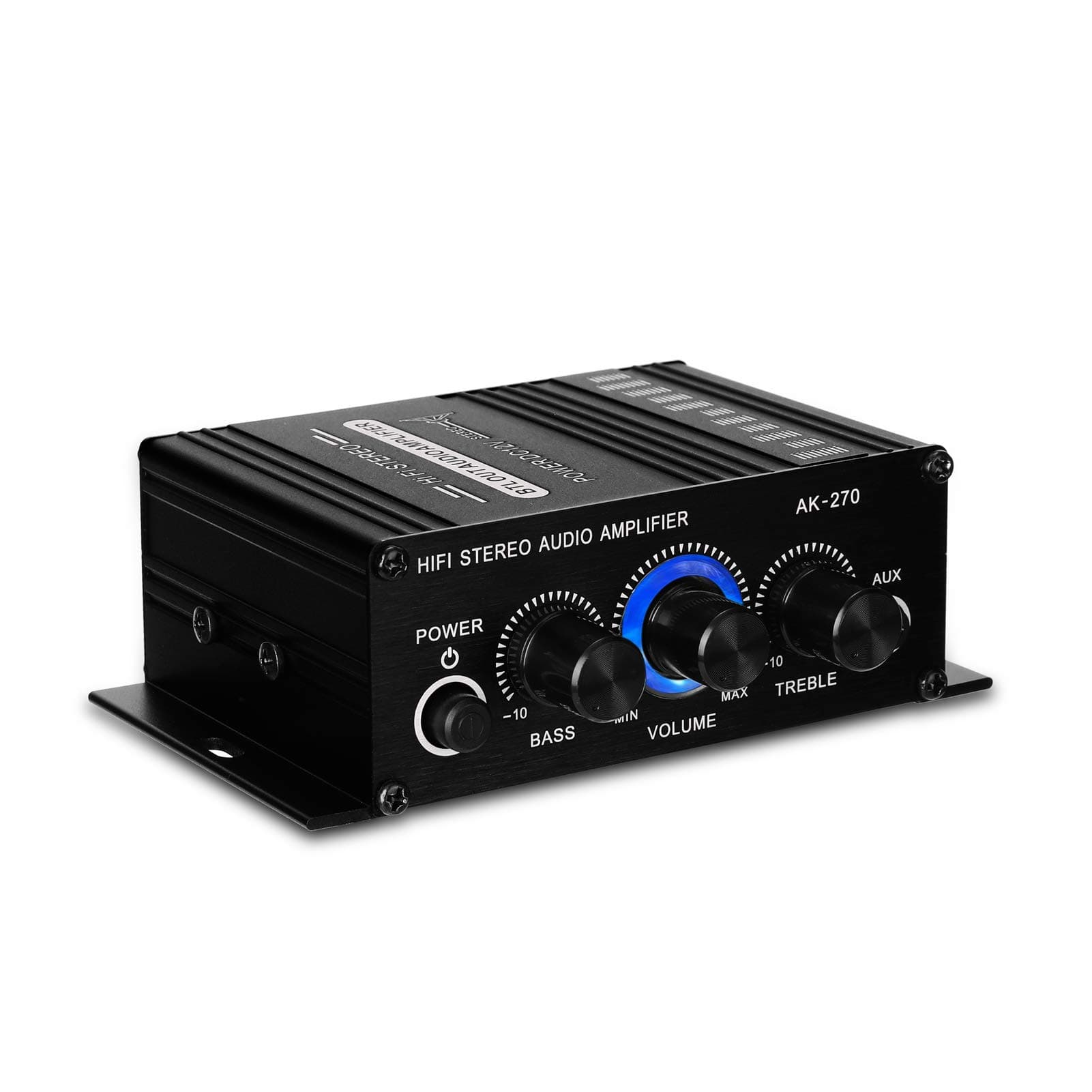 Eacam AK270 Mini Audio 2-Channel Stereo Power Amplifier Portable Sound Amplifier AUX Input Speaker Amp for Car and Home
