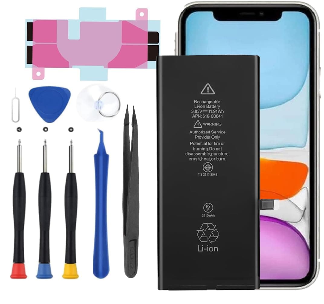 Battery for iPhone 11, Upgraded Phone 11 Battery Replacement Compatible with iPhone 11 A2111 A2221 A2223 with Professional Repair Tools Kit