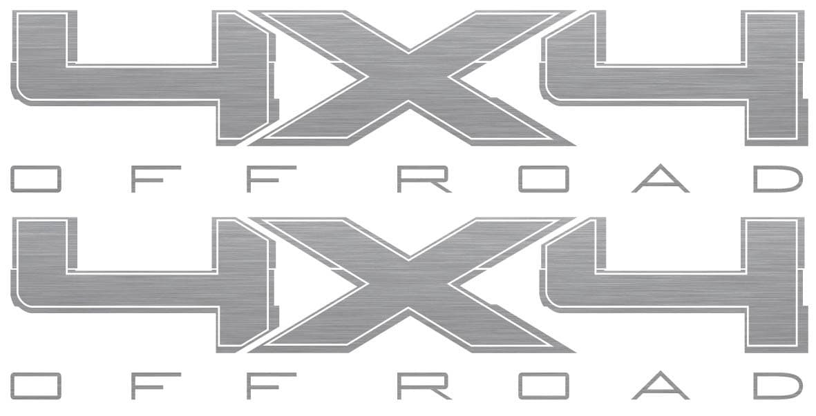 4x4 Decals (Silver) - 2009 to 2014 Ford Style by Vinylmark LLC