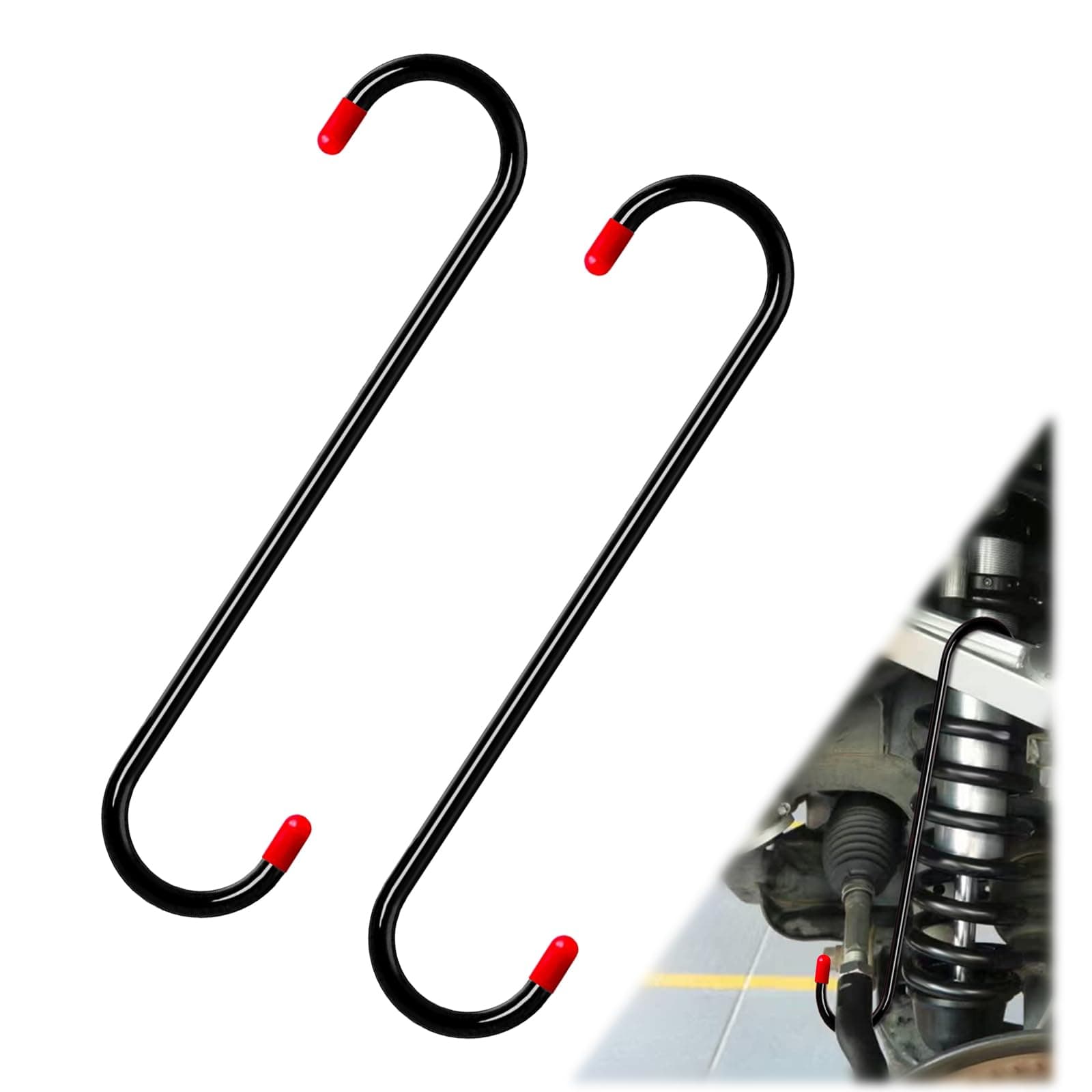 2PCS Brake Caliper Hanger Caliper Hangers Hooks with Rubber Tips, Durable Steel, Rust-Proof Automotive Tools for Braking, Axle, Suspension, Herramientas para Extensión de Frenos
