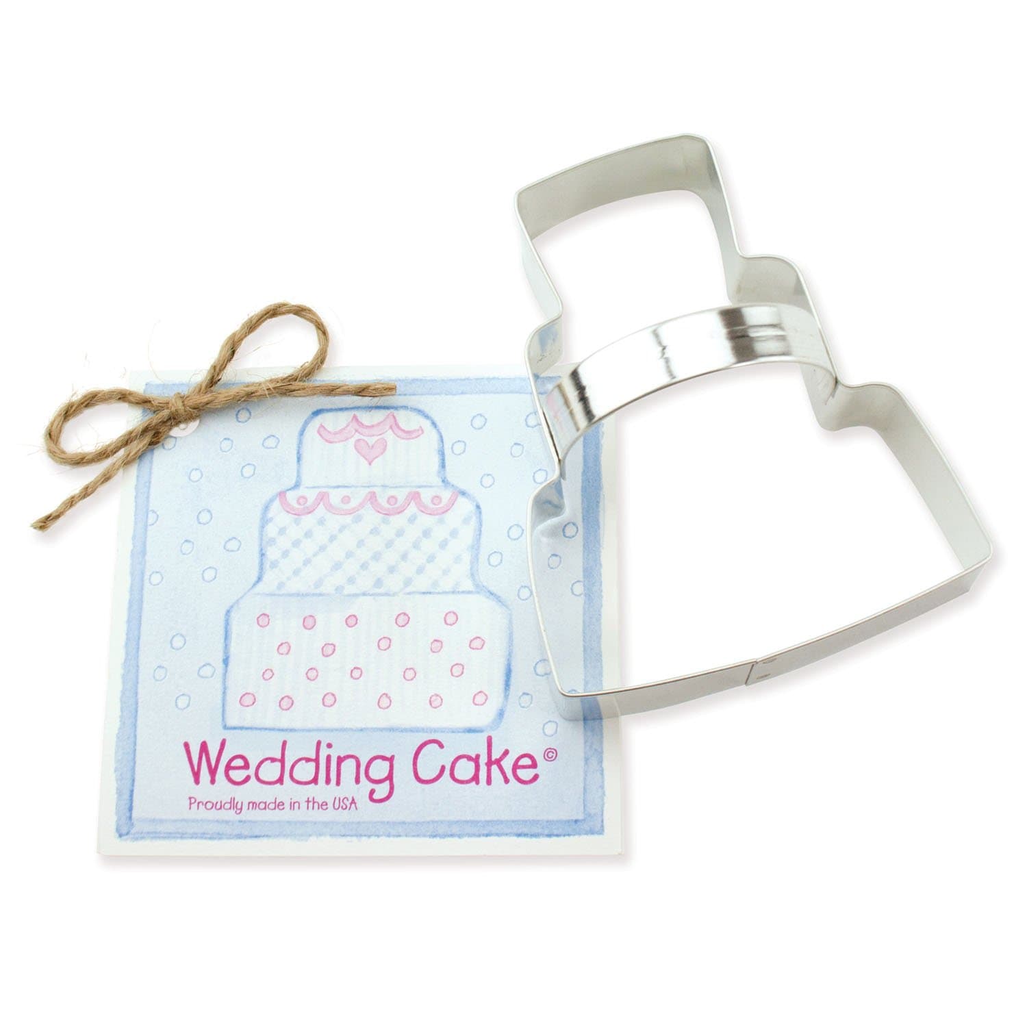 Ann Clark Cookie Cutters Wedding Cake Cookie Cutter, 4.1" with Recipe Card