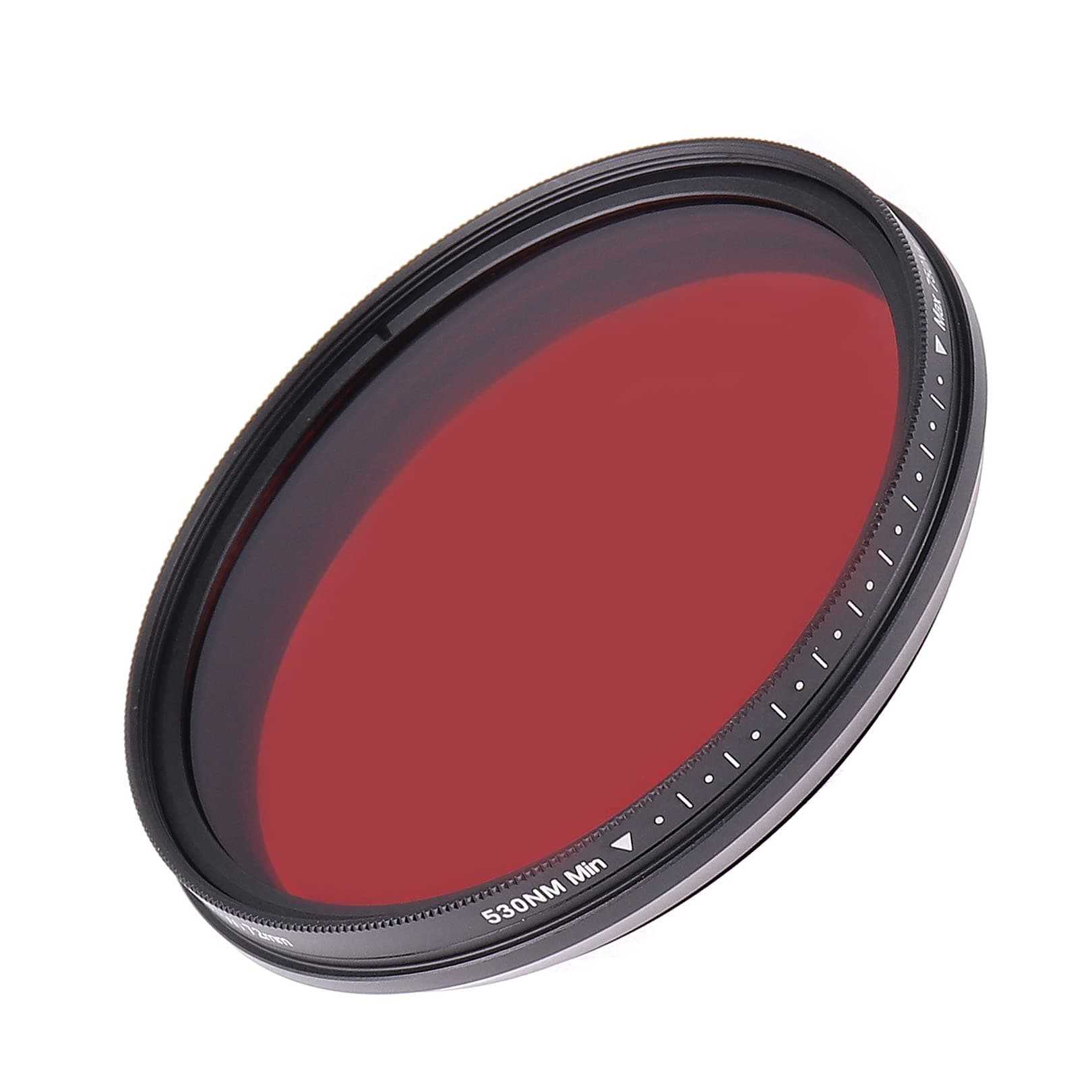 Hersmay Six-in-One Adjustable 43mm Infrared IR Pass X-Ray Lens Filter 530nm to 750nm Screw-in Filter for Canon Nikon Sony Panasonic Fuji Kodak DSLR Camera