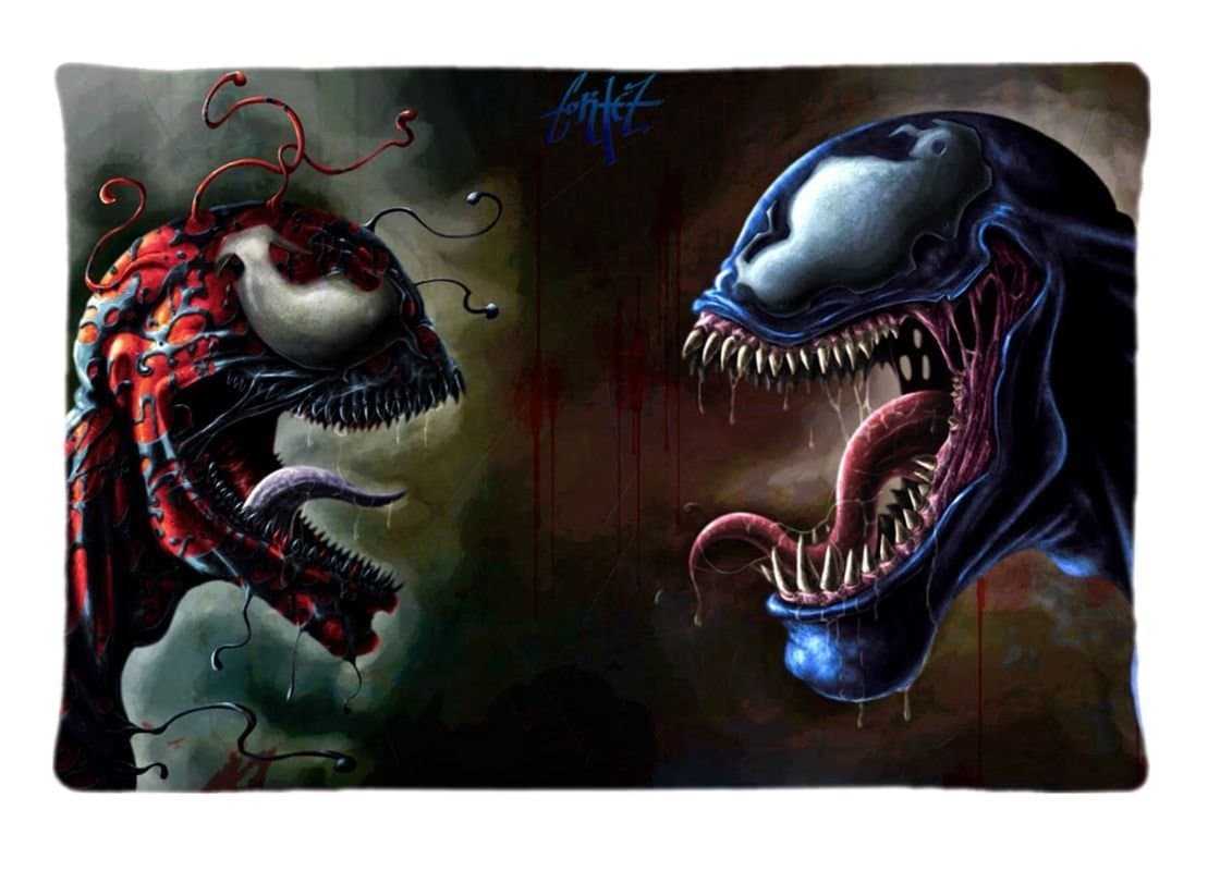 venom spider man carnage marvel Pillowcase Cover Design For Custom Zippered Pillow Cases 20x30 (one side)