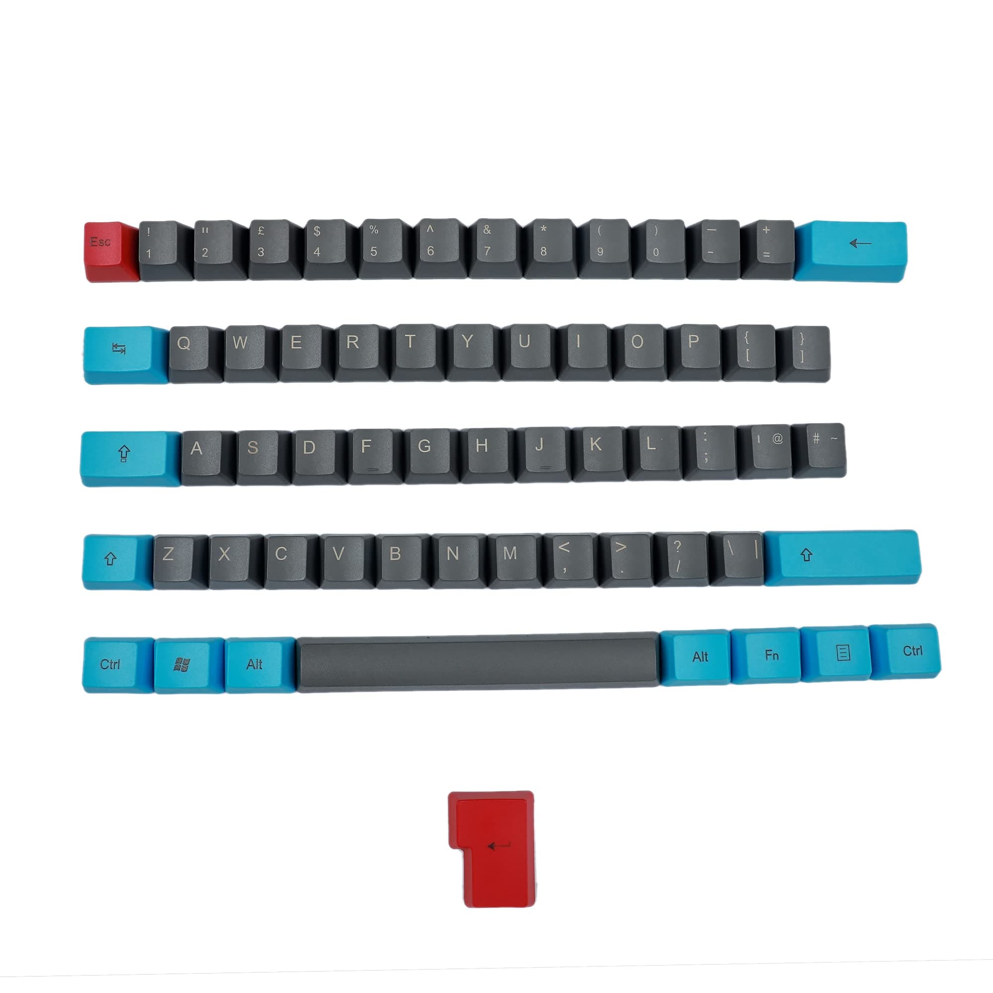 NPKC Custom Top Print OEM Profile Thick PBT 62 60% ISO Keyset Keycaps Suitable for MX Switches ISO Mechanical Gaming Keyboard (Only Keycap)