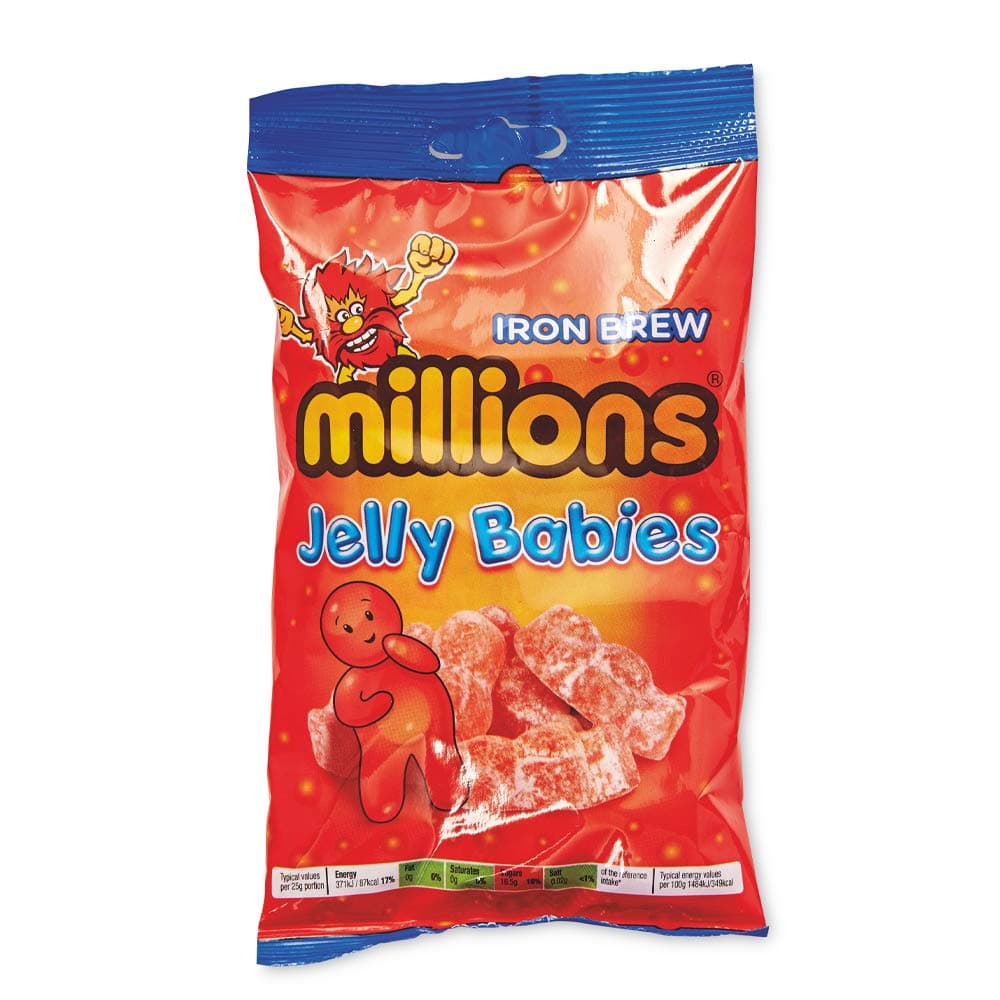 Millions Iron Brew Jelly Babies, 1 Pack, 200g