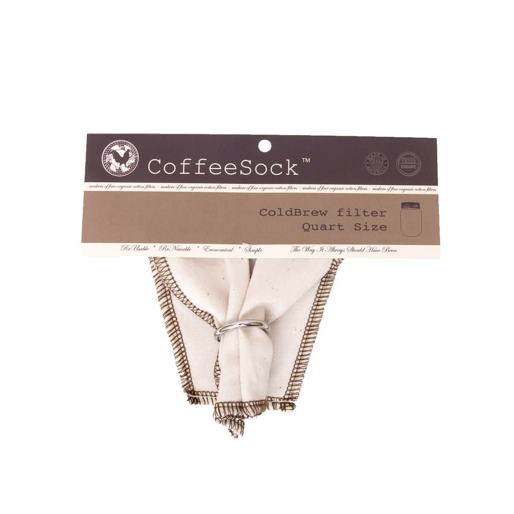 CoffeeSock ColdBrew Filter - GOTS Certified Organic Cotton Reusable Coffee Filter (TWO GALLON)