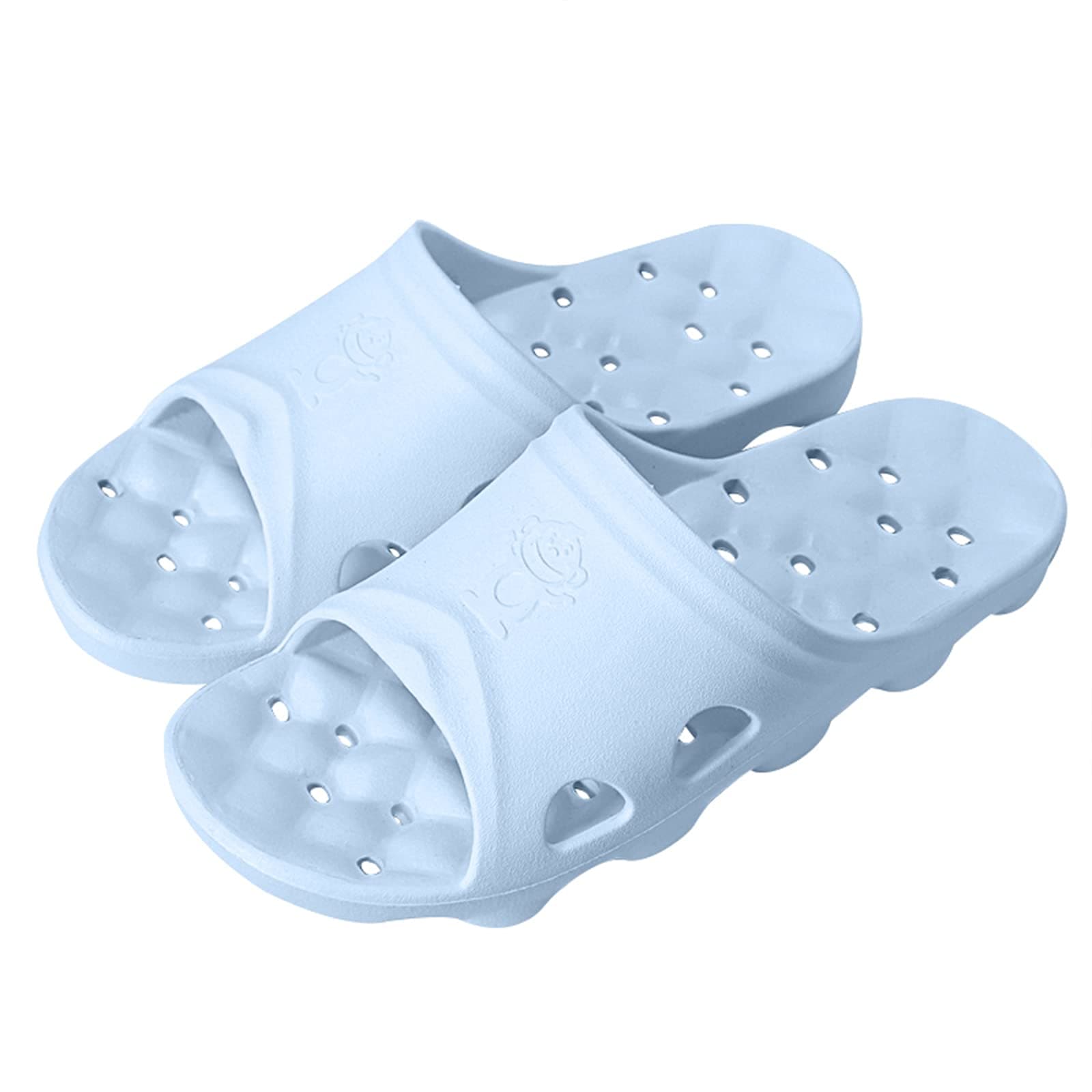 BAI HOUShower Slipper,Slippers with Drainage Holes,Quick Drying Non-Slip Slippers, Bathroom Slippers Gym Slippers Soft Sole Open Toe House Slippers for Men and Women EVA Platform