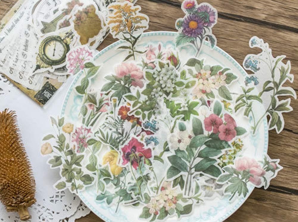 IDULL Floral Stickers for Scrapbooking, Card Making, Journal, Various Planner