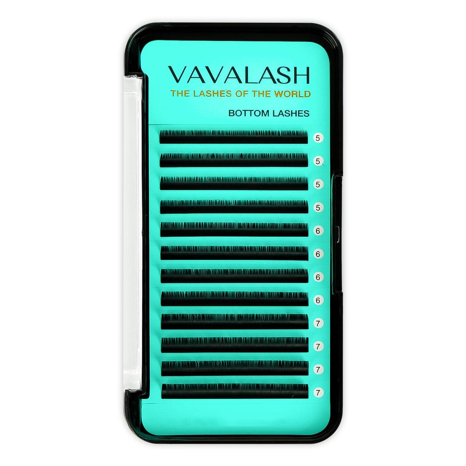 VAVALASH Bottom Lash Extensions 5/6/7mm Mixed Under Bottom Lower Eyelash Extensions Natural Bottom Lashes(0.07-B-5-7mm Mixed), Black