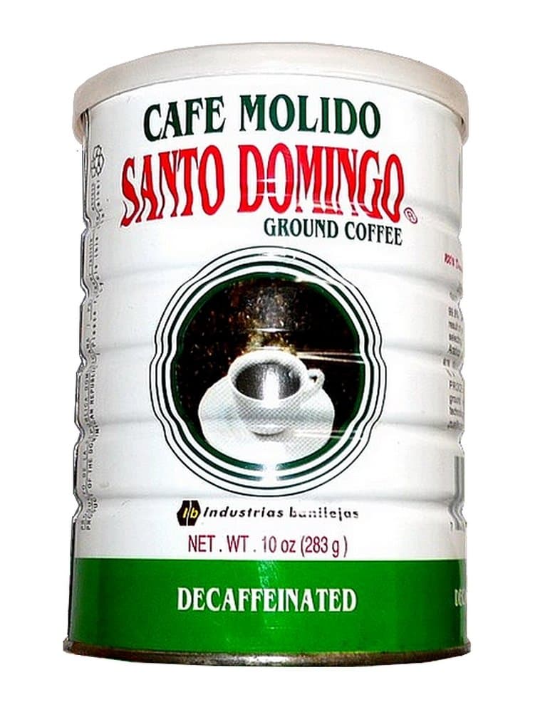 Santo Domingo Decaffeinated Coffee Decaf 1 Vacuum Packed Can 10 Oz