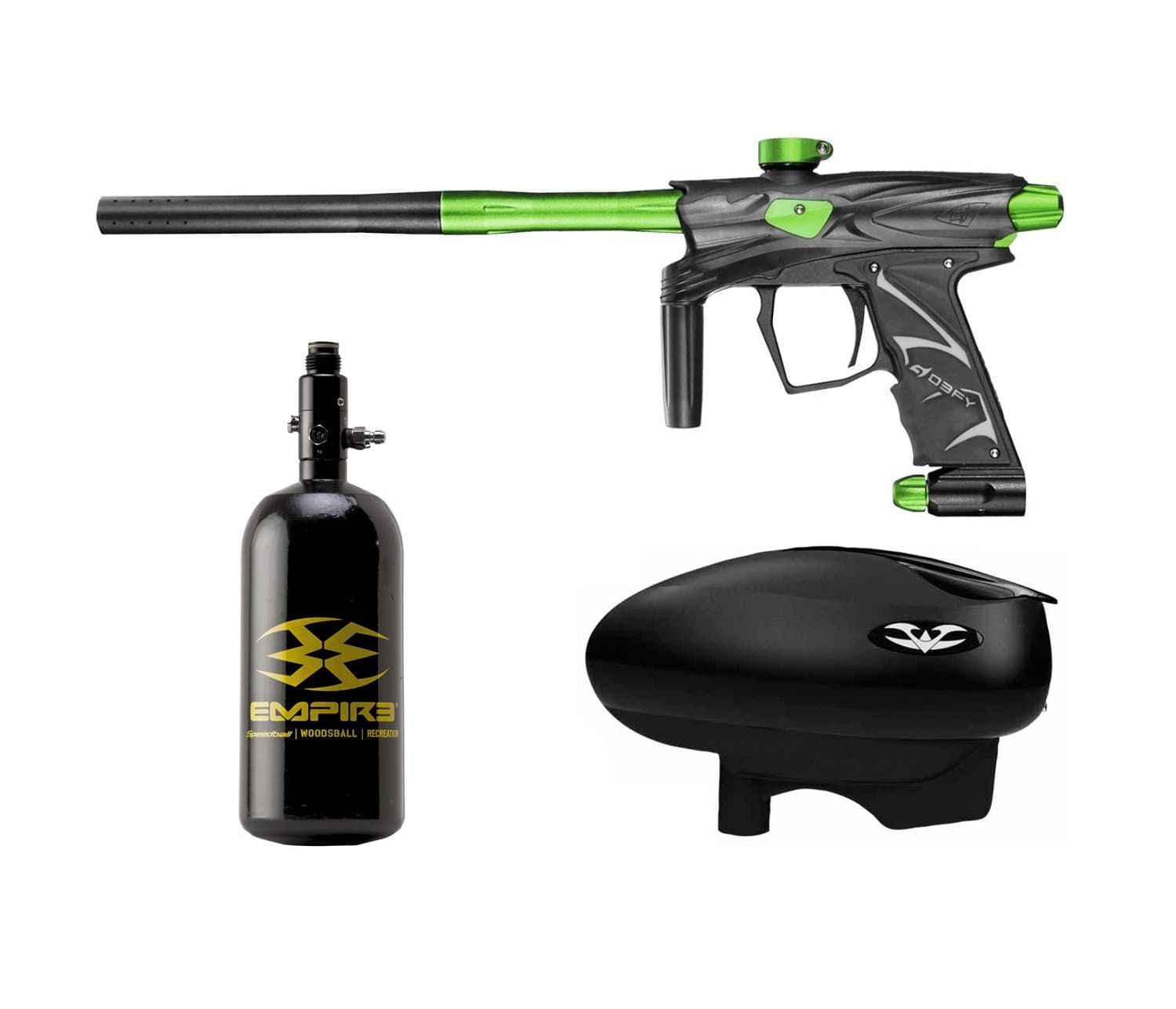 D3S Paintball Gun Valken V-Max Empire 48ci Package - Black/Green