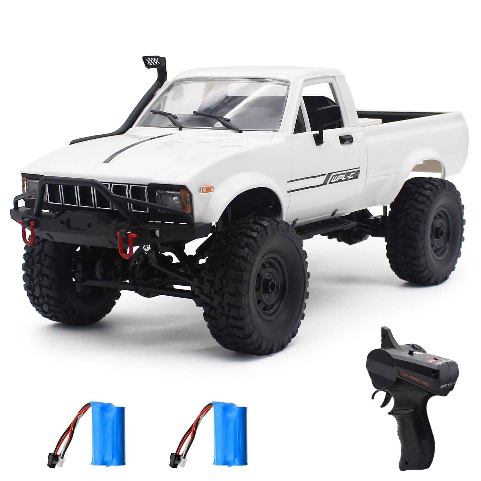 RC Crawler 1/16 Scale 4WD Off-Road Pick up Climbing Vehicle Speed Model Toys, C24-1 Throttle & Steering Control RC Trucks 2.4Ghz Remote Control Children Car for Kids