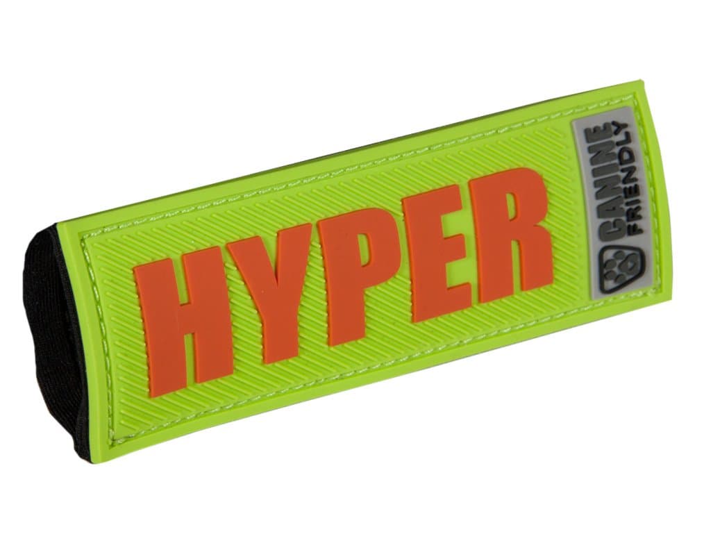 Canine Friendly 3/4" Bark Notes 'Hyper' Patch for Collar or Leash