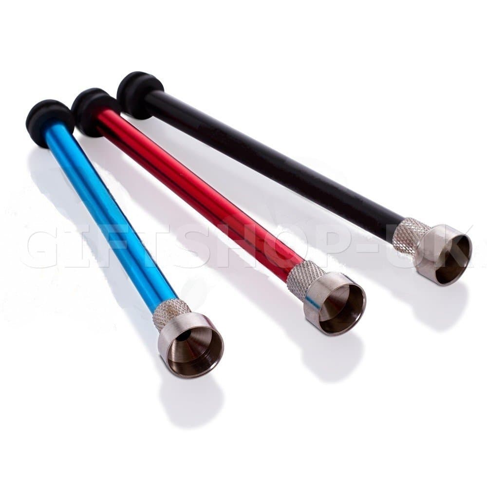 6 CM BONG DOWN PIPE SHOTTY TUBE ANODIZED ALUMINIUM STEM DOWNPIPE CHILLUM ALLUMINIUM WATERPIPE DOWNSTEM TUBE DETACHABLE BOWL AND GROMMET by CPUK TRADING