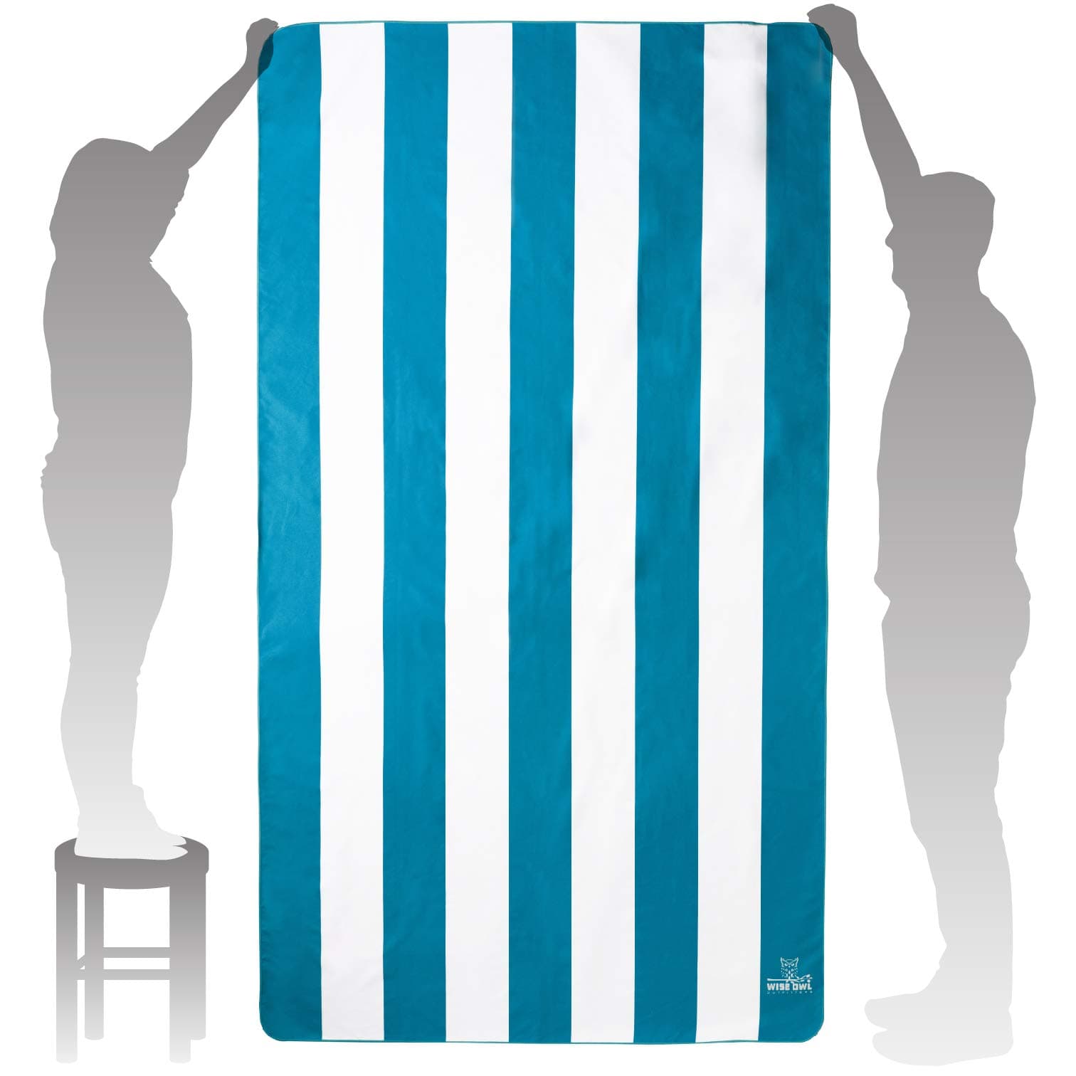 Wise Owl Outfitters Microfibre Beach Towel - Extra Large, Quick Dry, Swimming & Travel Towel for Adults and Kids