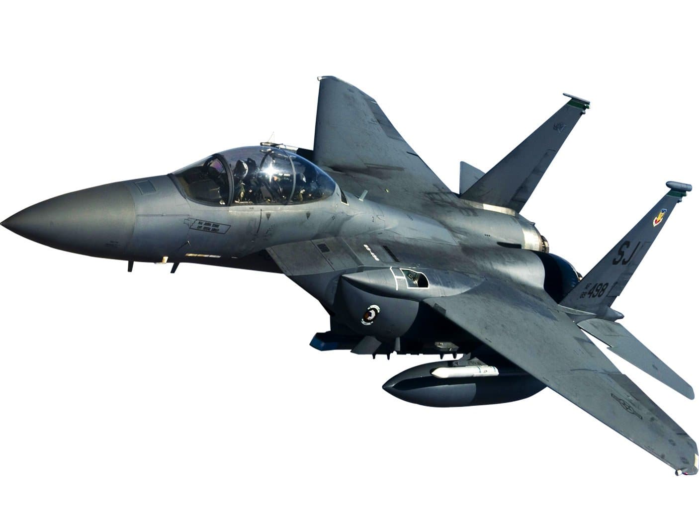 Large Jumbo Decal, F-15 Eagle Fighter Jet - Wall Sticker Fighter Aircraft Decals Large Airplane VWAQ-PAS17 (28" H X 44" W)