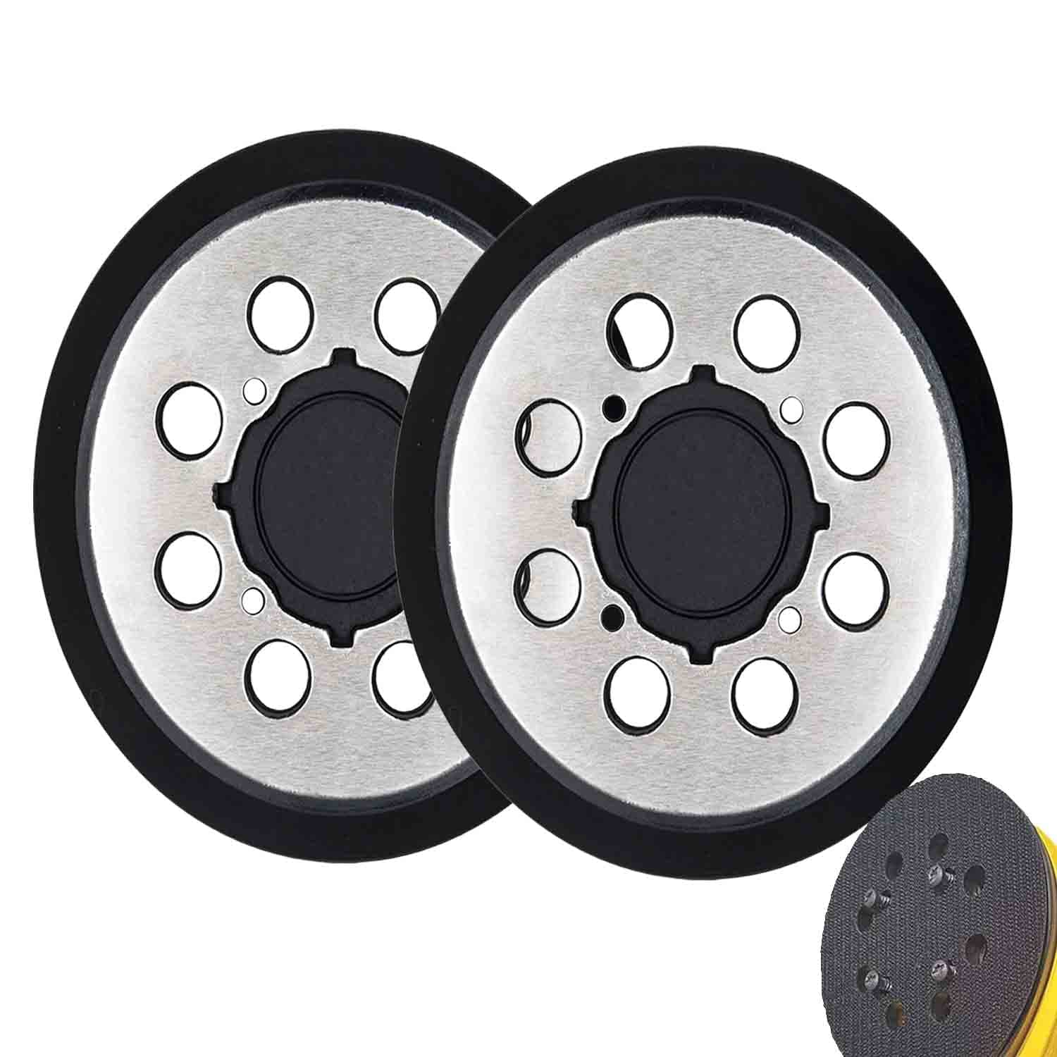 2 Packs for DeWalt DWE64233 & N329079 Orbital Sander Replacement Pad, 5 inch 8 Hole Hook and Loop Sanding Disc Backing Pads, Compatible with DWE6421-B2, DWE6421-B3, DWE6423/6423K, DWE6421/6421K