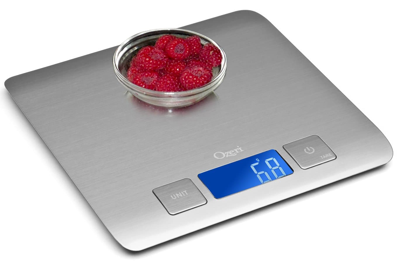 Zenith Digital Kitchen Scale by Ozeri, in Refined Stainless Steel with Fingerprint Resistant Coating