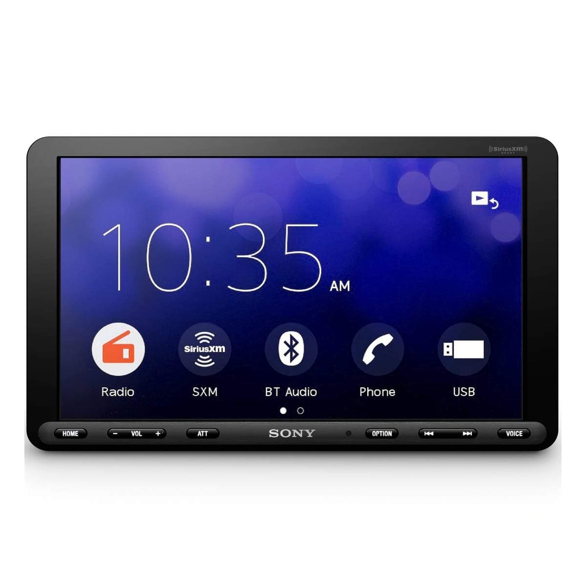 SonyXAV-AX8000 1DIN chassis 8.95” floating LCD screen with Apple Car Play, Android Auto, Media Receiver with Bluetooth