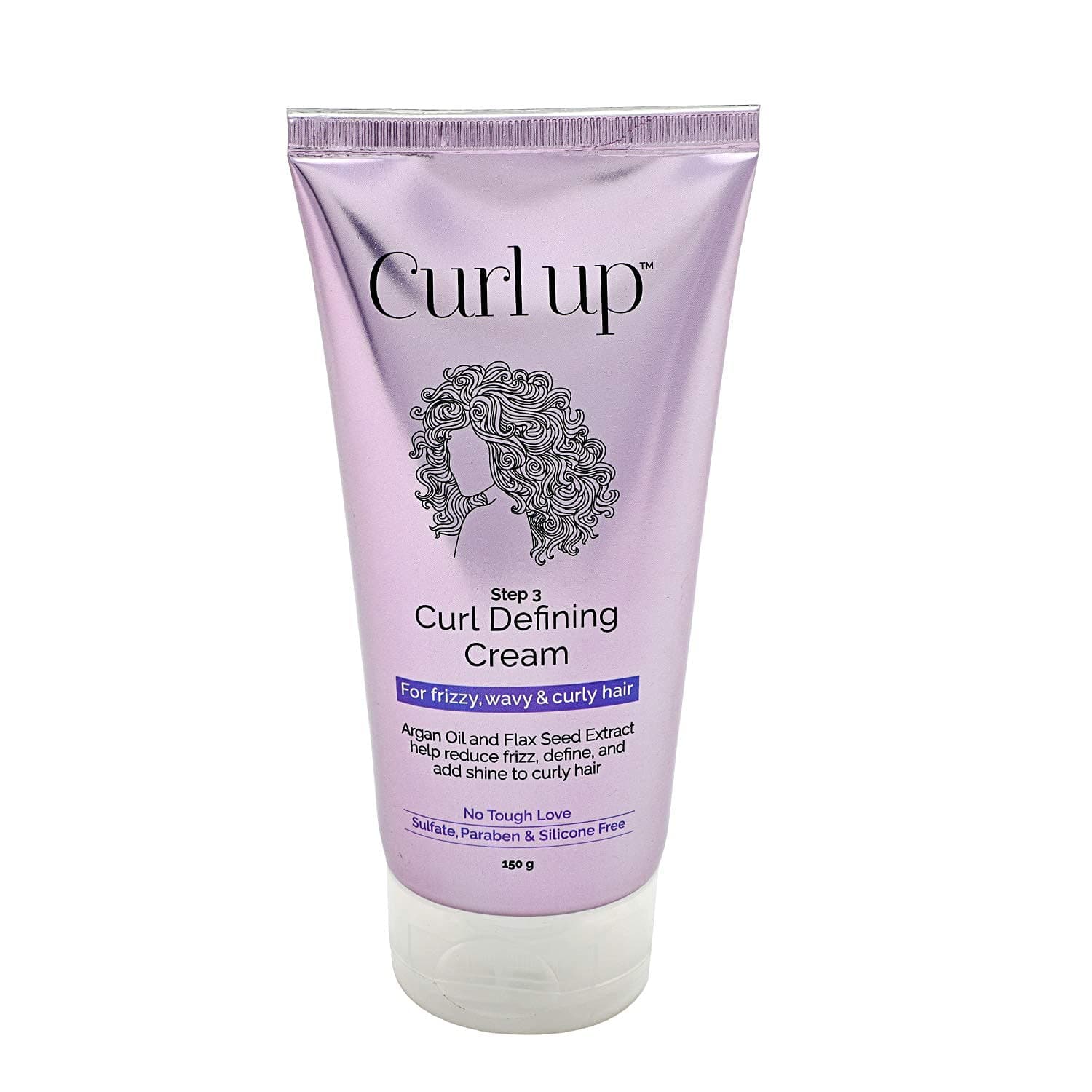 Curl Up Curl Defining Cream - All In One Leave In Conditioner Moisturizes, Enhances Natural Curl Definition & Provides Medium Hold to Dry Frizzy, Wavy & Curly Hair 150g
