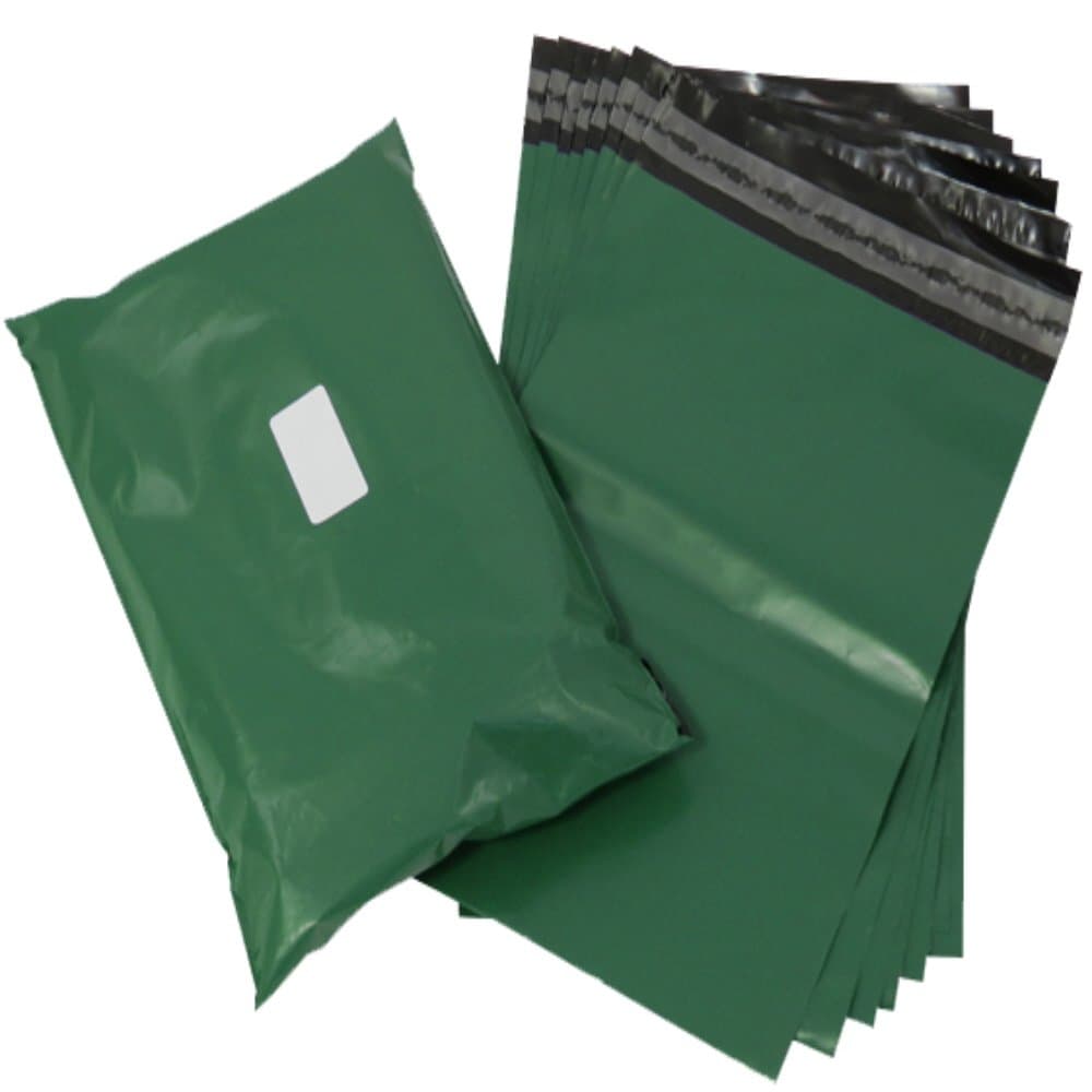 25 STRONG OLIVE GREEN COLOUR PLASTIC SELF SEAL PACKAGING MAILING BAGS - SMALL SIZE 6 x 9" 165 x 230mm 60mu - PEEL+SEAL POLYTHENE SECURITY OPAQUE POSTAL PACKING POSTAGE MAIL SACKS ENVELOPES MAILERS