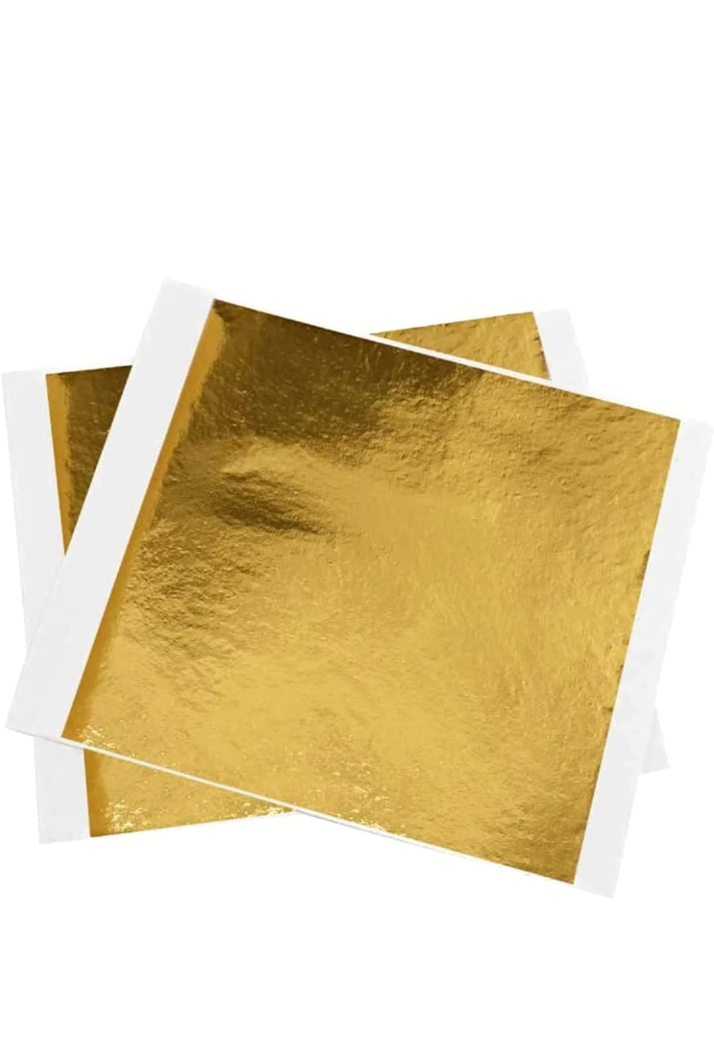 Gold Leaf Sheets, 100 Sheets, 8 by 8.cm Gilding Foil for Gilding, Resin Art, Decoration Crafting, Paintings, Arts Crafts, Nail Deco,Furniture, Size 3.14 * 3.35 inhches