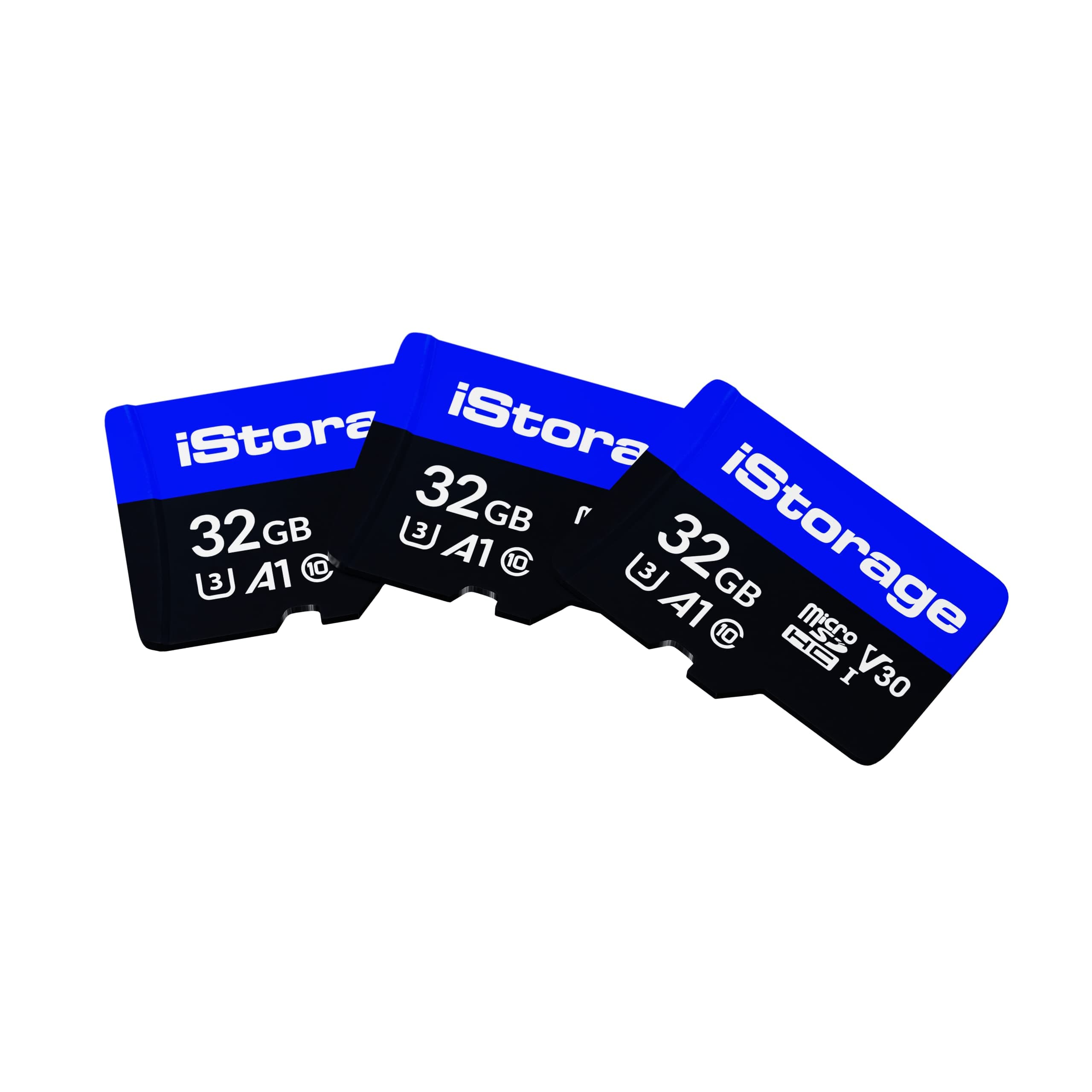 3 Pack iStorage microSD Card 32GB | Encrypt Data stored on iStorage microSD Cards Using datAshur SD USB Flash Drive | Compatible with datAshur SD Drives only