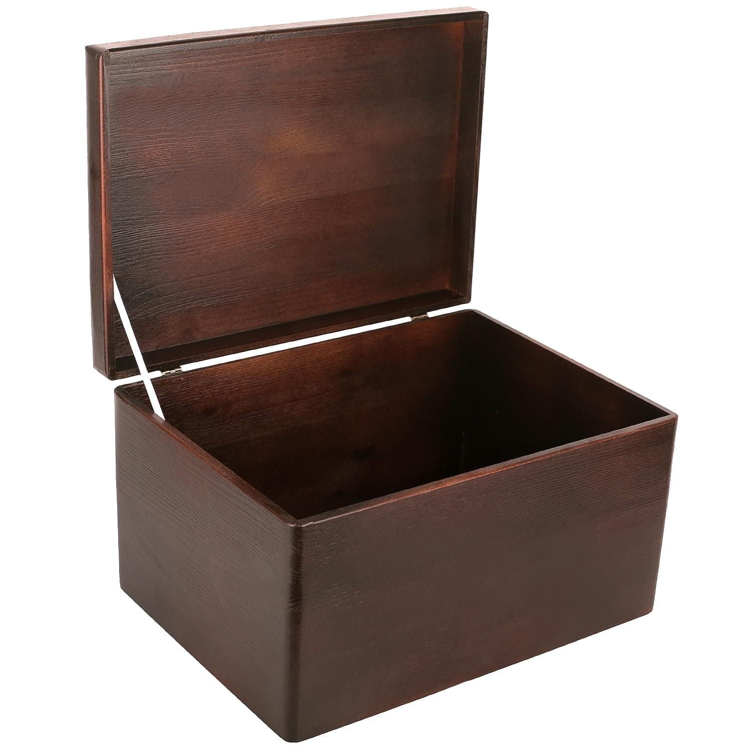 Creative Deco Large Brown Wooden Storage Box | 40 x 30 x 24 cm (+/1 cm) | with Lid | Gift Box for Tool Dog Toy Shoes Clothes Kitchen Storage Document | Wood Keepsake Chest