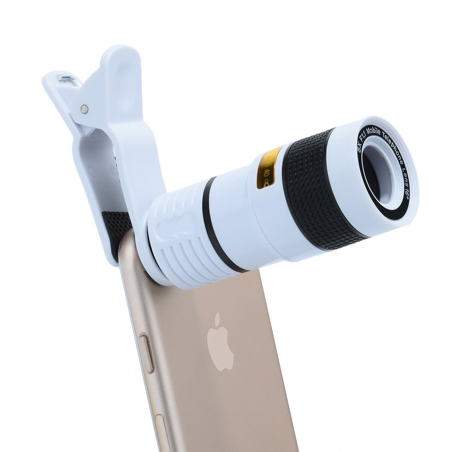 8X Zoom Optical Telescope Camera Lens for Phones (White)
