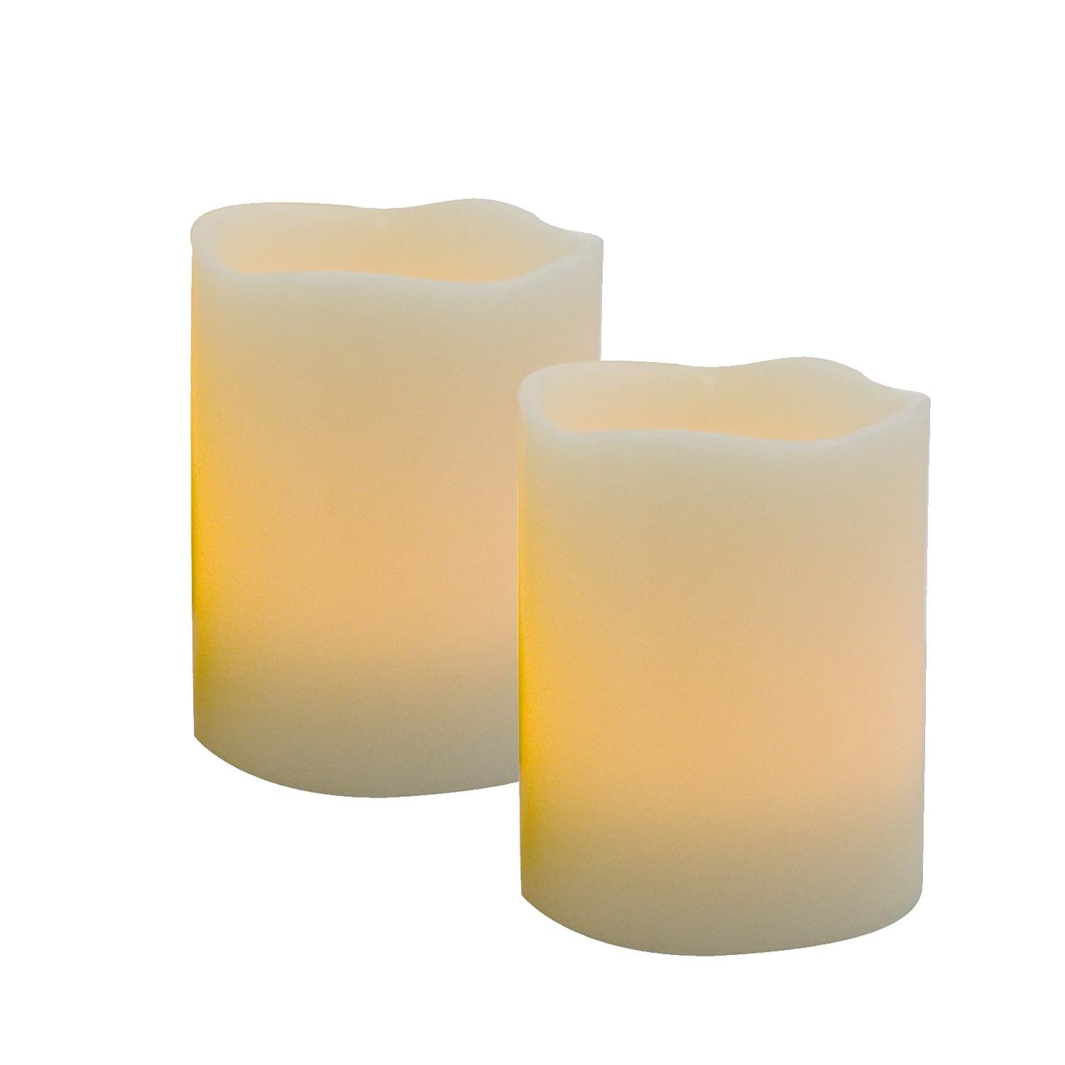 CANDLE IDEA Can-Be-Blown-Out Magic LED Retro Blow Candles Lamp, Novelty Flickering Real Wax Flameless Candles, Battery Operated Candles for Romantic Happy Birthday Party, 3”x4”,Set of 2