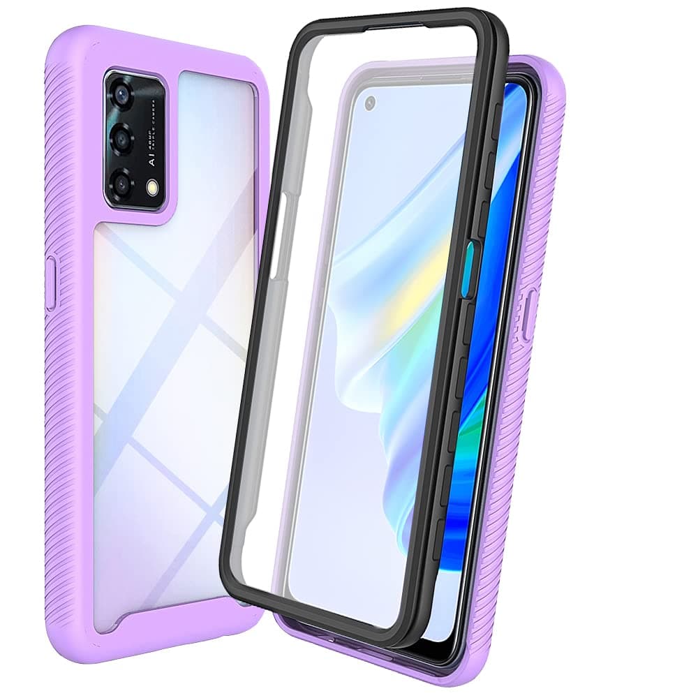 Case for Oppo A95 4G Case Cover,Anti-Fall and Shock-Absorbing Protective with Screen Protector Case for Oppo Reno 6 Lite CPH2365 / A74 2021 4G CPH2219 Case Purple