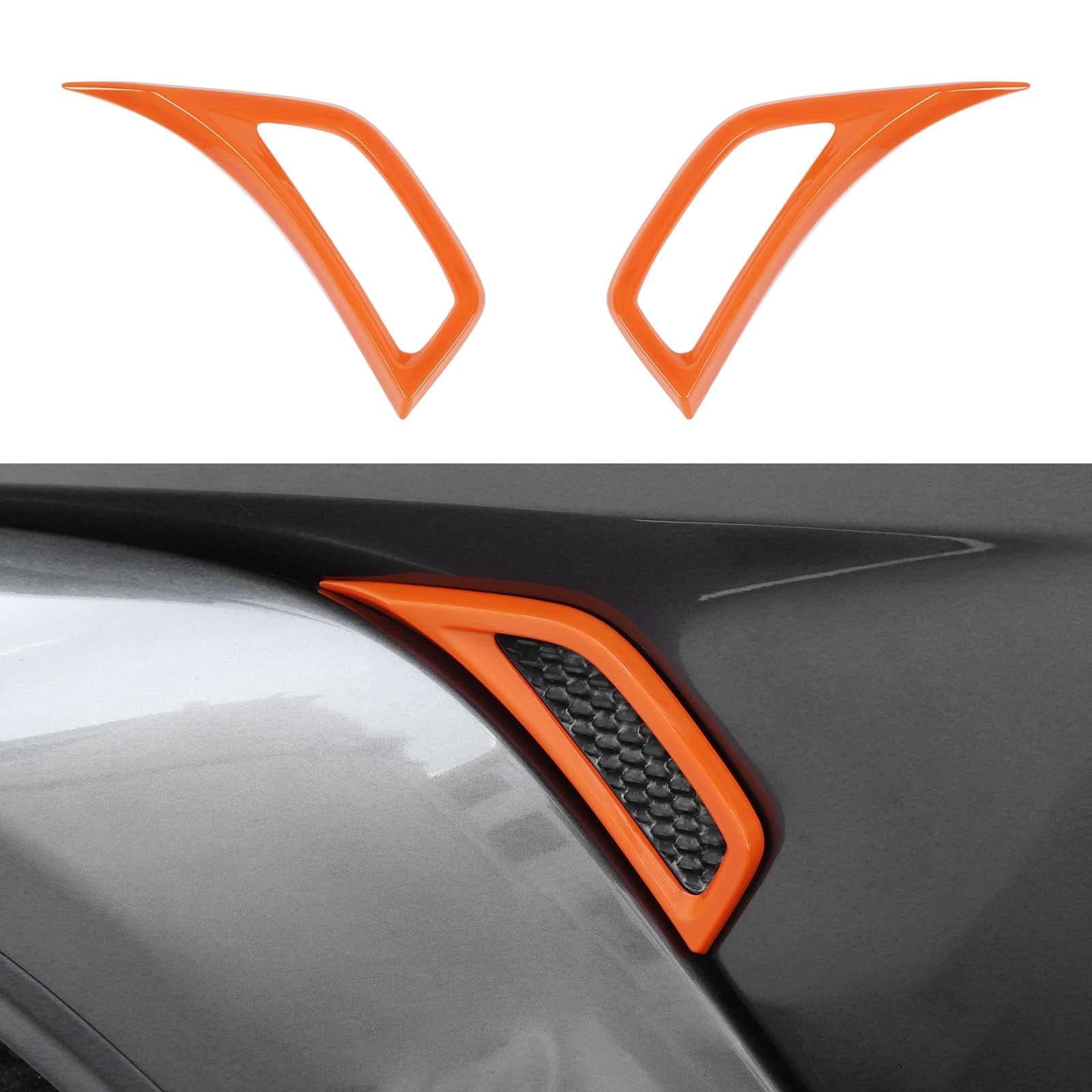 Voodonala for Jeep JL ABS Side Air Conditioning Vent Outlet Decoration Trim for 2018-2022 Jeep Wrangler JL JLU Gladiator JT Orange