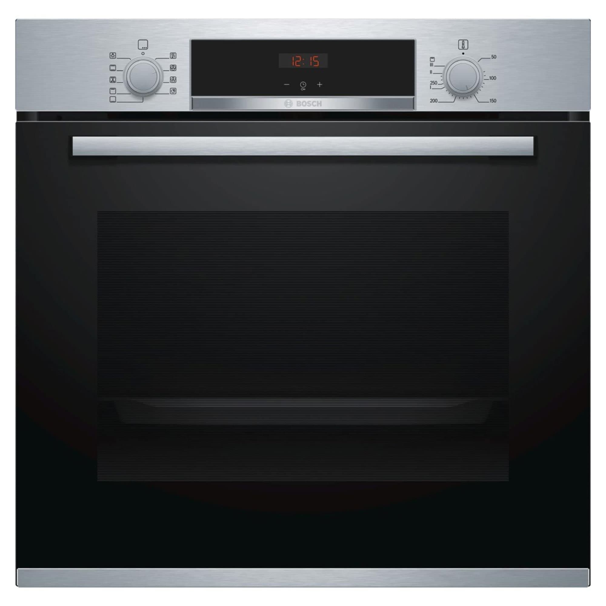 Bosch Home & Kitchen Appliances Bosch HBS534BS0B Serie 4 Built-in Oven with Cleaning Assistance, 3D Hotair, EcoClean Direct and LED Display, 60 x 60 cm, Stainless steel