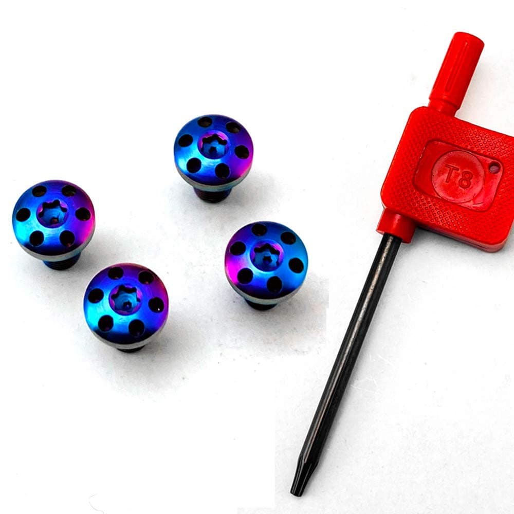 1911 Grips Screws EDC DIY Tool Set,T8 Torx Key,4 Stainless Steel Screws,Screwdriver,CNC Machined (Colorful)