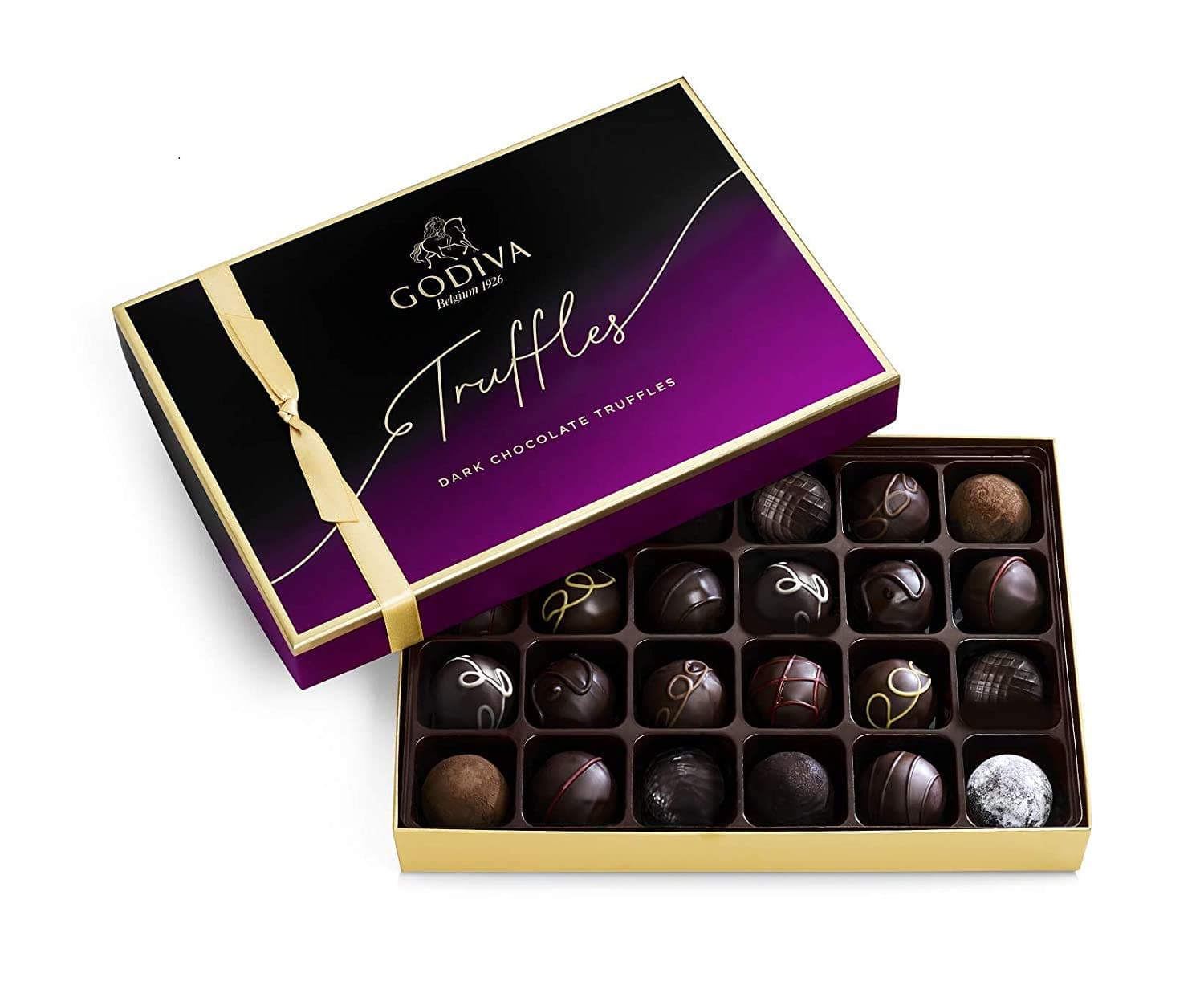Godiva Chocolatier Dark Chocolate Truffles AssortChocolate Gift Box, 24 pc.