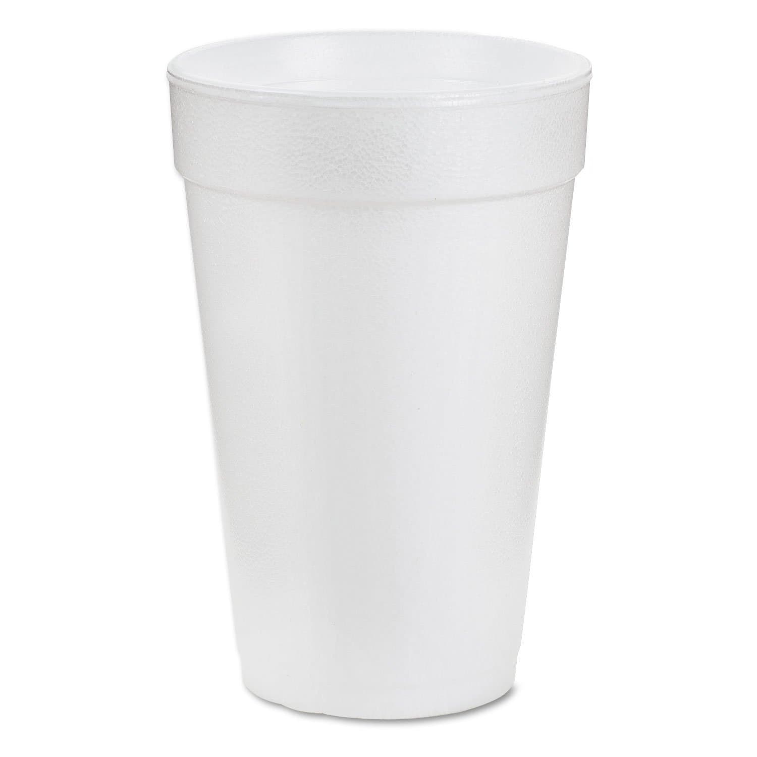20J16 3.7" Top & 2.4" Bottom Diameter, 6.1" Height, Big Drink Foam Cup, 20 oz, (1 Pack of 25)