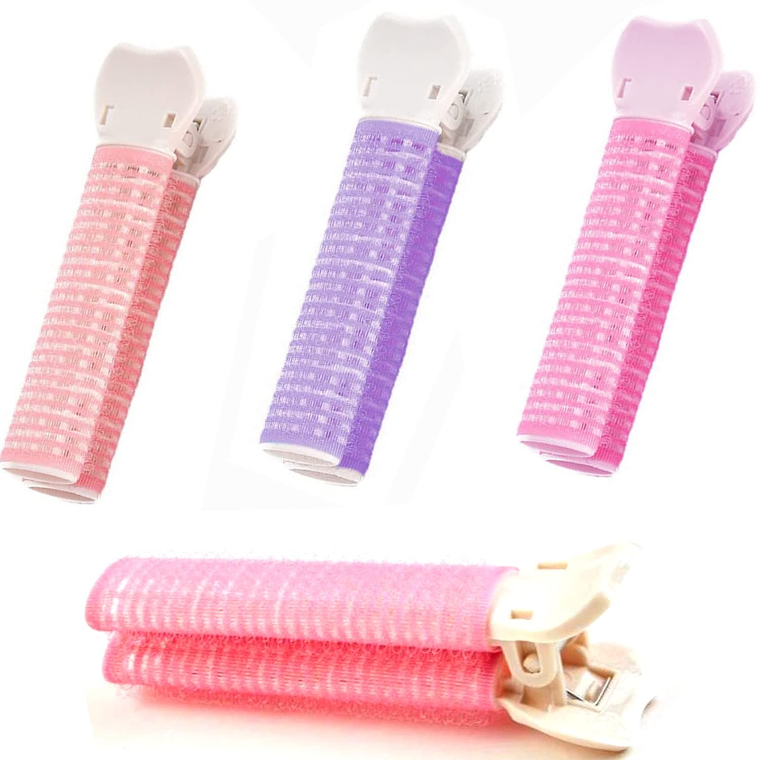 Premify 3pcs Hair Volumizing Clips Root Clip, Hair Rollers Curler Clips, Non Slip Long Duckbill Roller Clips for Hair, Fashion Clips Hair Styling Accessories 3 Color, Self Grip Hair Tools