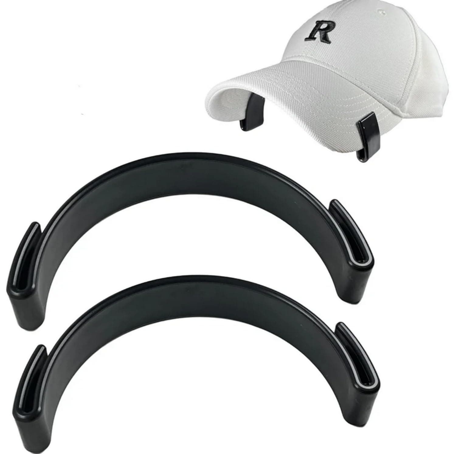 SKEIDO 2pcs Hat Brim Bender No Steaming Required Curving Tool Baseball Caps Hat Edge Curving Shaping Band Accessories For Perfect Brim Curve