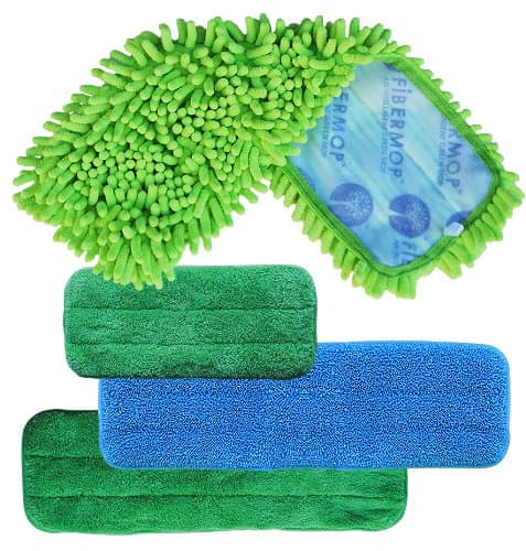 Fibermop FM-RMS 4-Piece 3+1 Replacement Microfiber Mop Set