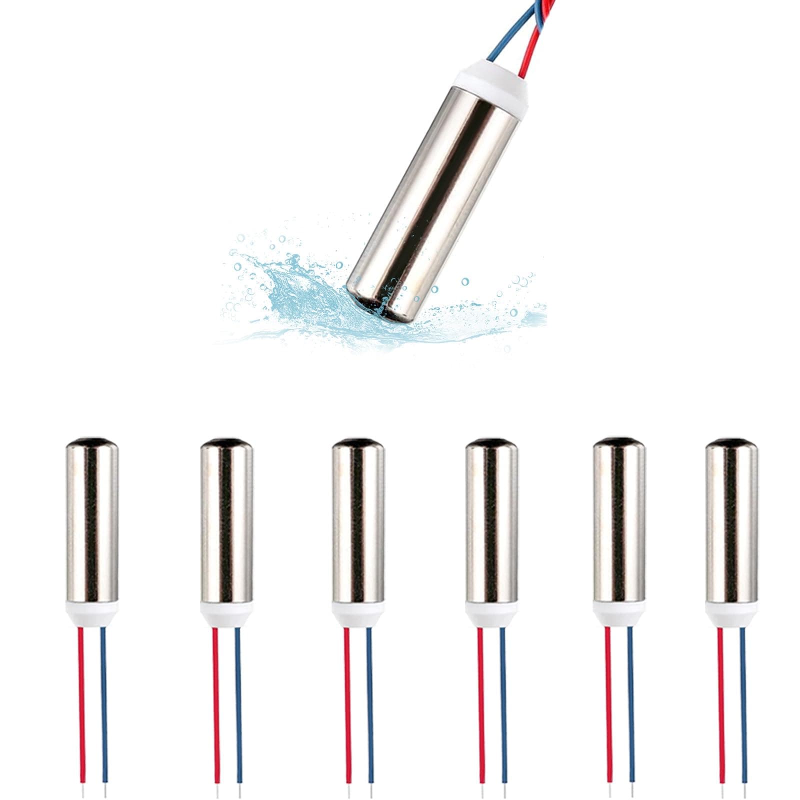 6 Pcs DC Coreless Vibration Motors 7x25mm Micro Vibrating Motors 1-6V 8000-20000RPM for Electronic Vibration equipments and DIY Projects