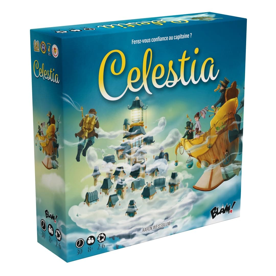 Blam! Blackrock Editions | Celestia | Card Game | Ages 8+ | 2-6 Players | 30 Minutes Playing Time (French Version)